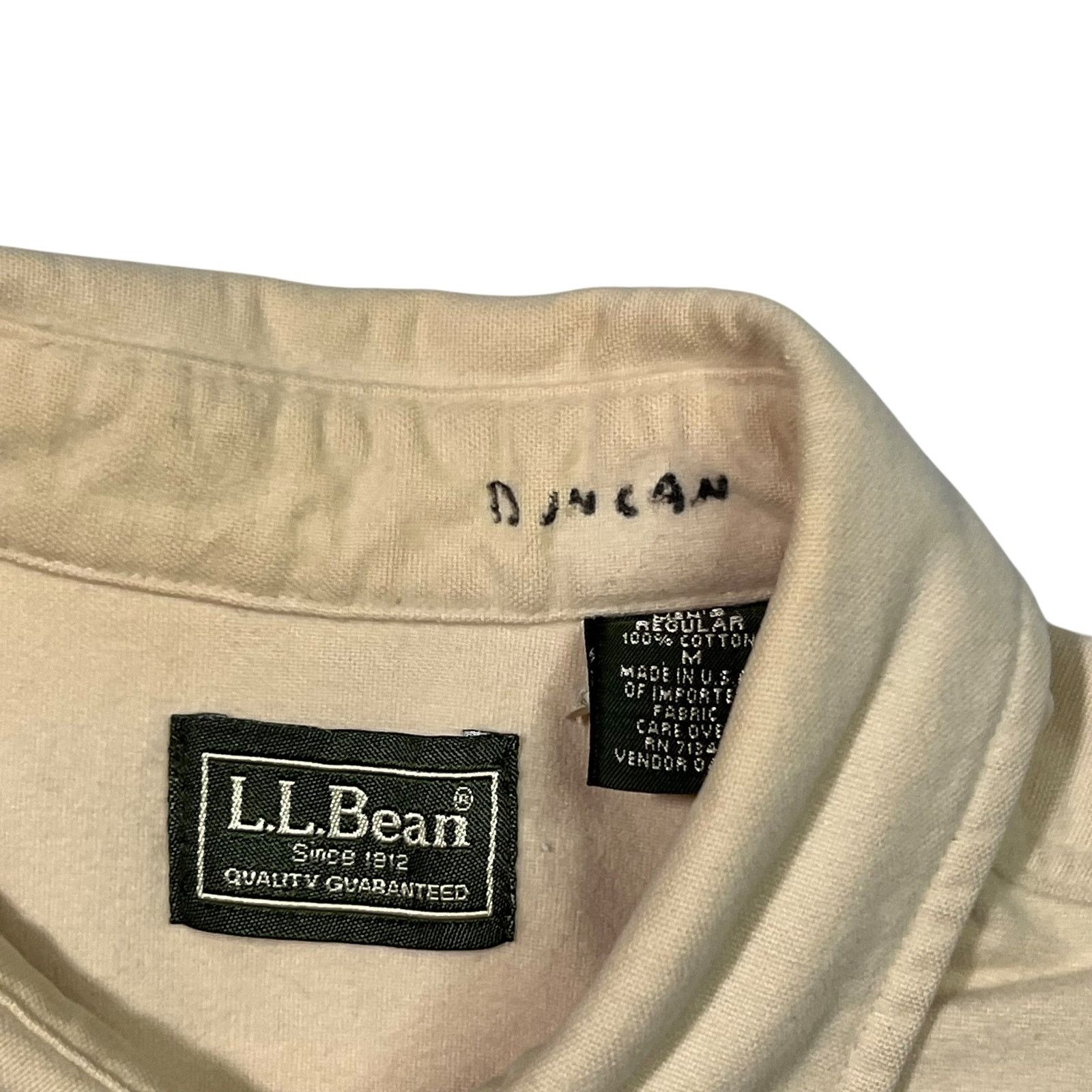 L.L. Bean × Vintage Vintage 90s L.L. Bean cream chamois button up shirt (M) Size US M / EU 48-50 / 2 - 5 Thumbnail