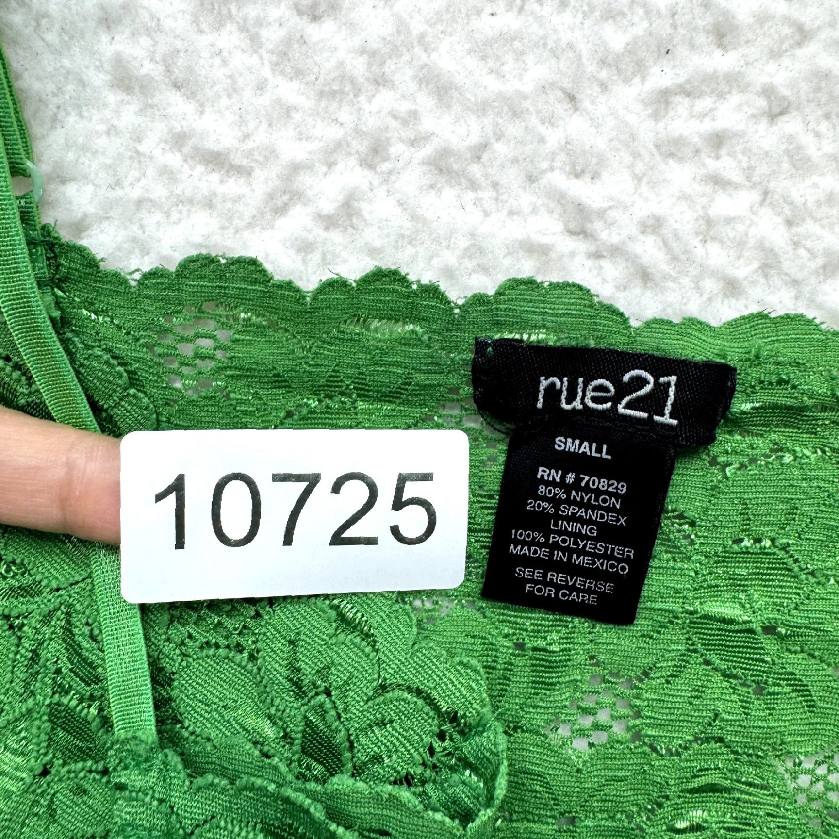 Vintage Y2K Vintage Camisole Tank Top Green Lace Square Neck Boho Fairy Grunge Shirt S Womens Size S / US 4 / IT 40 - 6 Thumbnail
