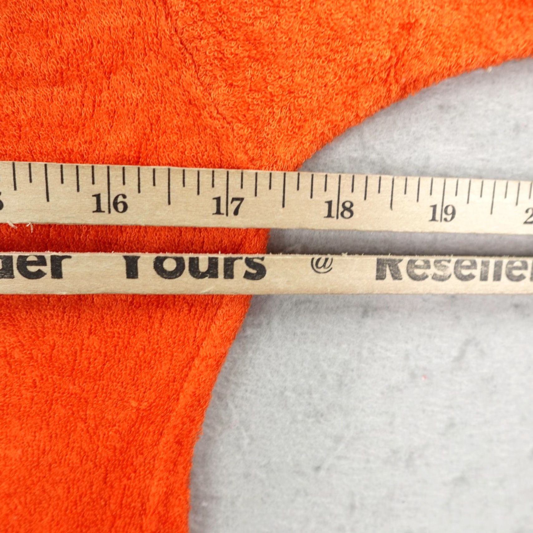 CLOT VINTAGE Beeline Shirt Women’s Medium Orange Terry Cloth Crew Neck 60s Top - 60s, Made USA, Short Sleeves, Pullover, Casual Size M / US 6-8 / IT 42-44 - 6 Thumbnail
