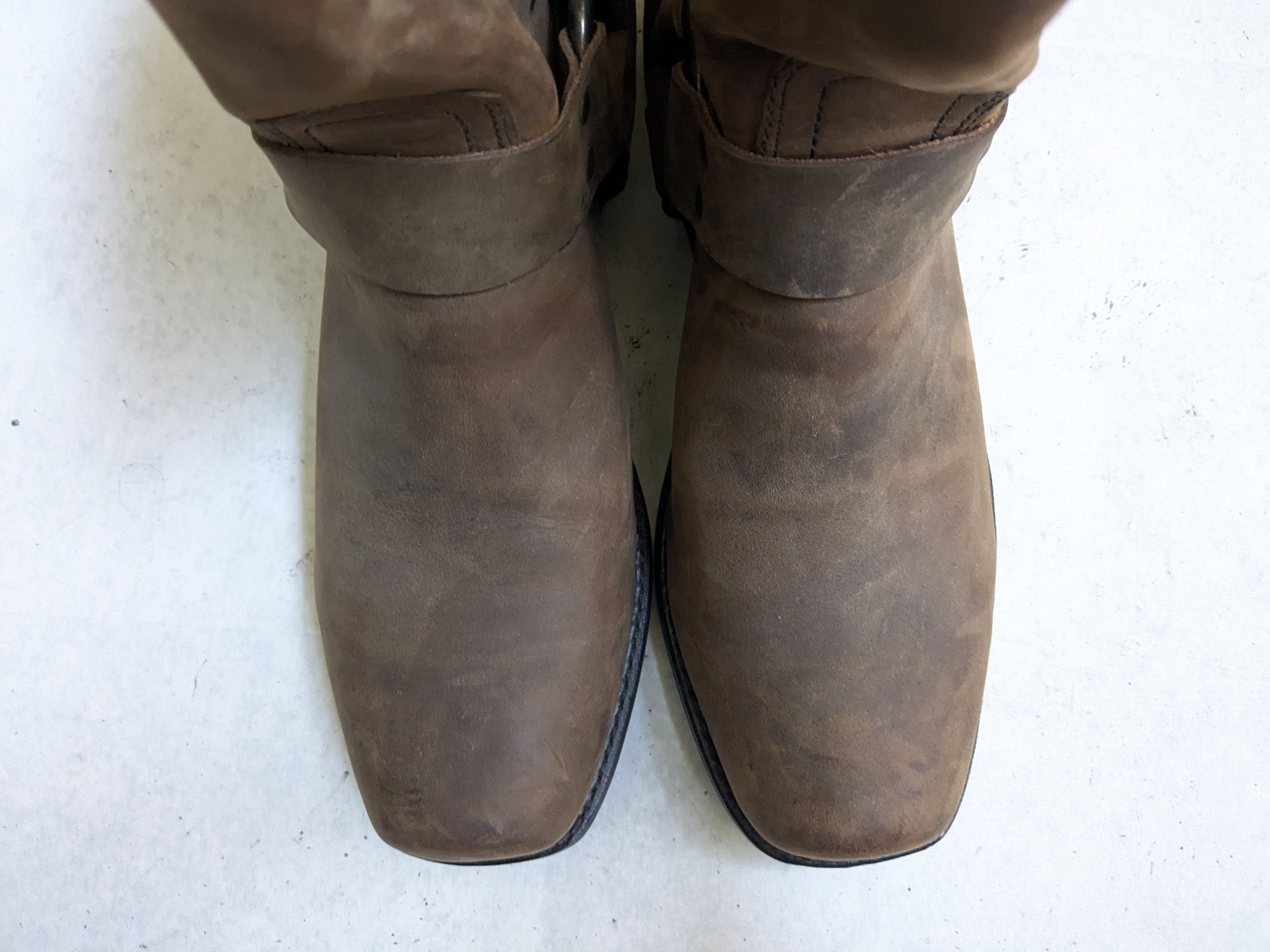 Frye Frye Harness Brown Leather 11.5 M Leather Buckle Size US 11.5 / EU 44-45 - 2 Thumbnail
