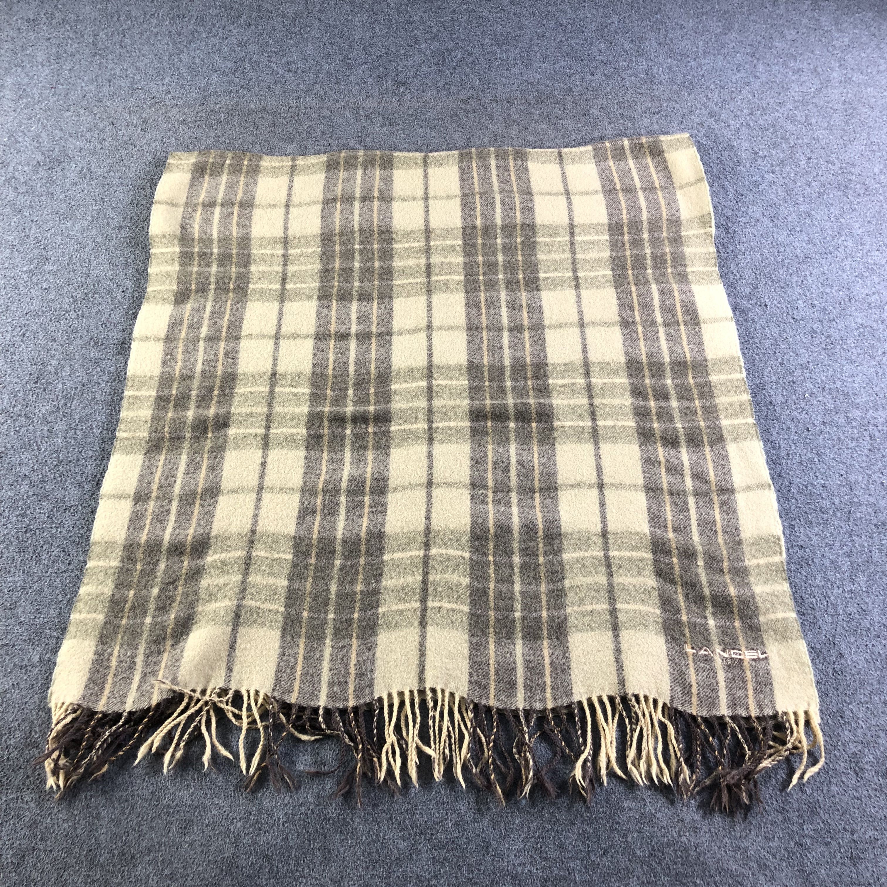 Lancel Lancel Tartan Wool Scarf Muffler Neckwear V2192 Size ONE SIZE - 1 Thumbnail