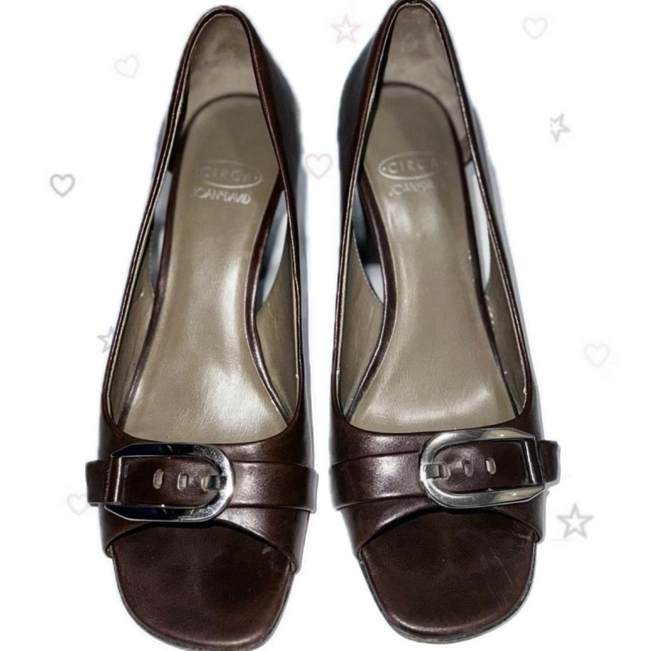Other Womens Dark Brown Peep-Toe High Heels Office Siren Size 6 Size US 6 / IT 36 - 2 Thumbnail