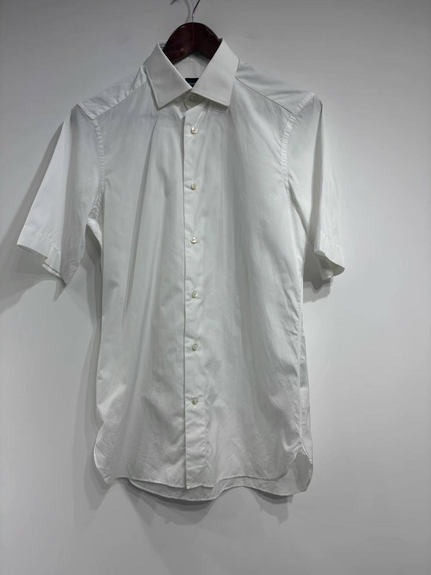 Ermenegildo Zegna Ermenegildo Zegna White Short Sleeve Shirt K29 Size US M / EU 48-50 / 2 - 1 Thumbnail