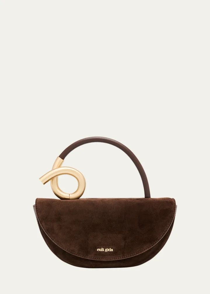 Cult Gaia os11x0326 Size: OS / Azariah Half-Moon Suede Top-Handle Bag Size ONE SIZE - 1 Thumbnail