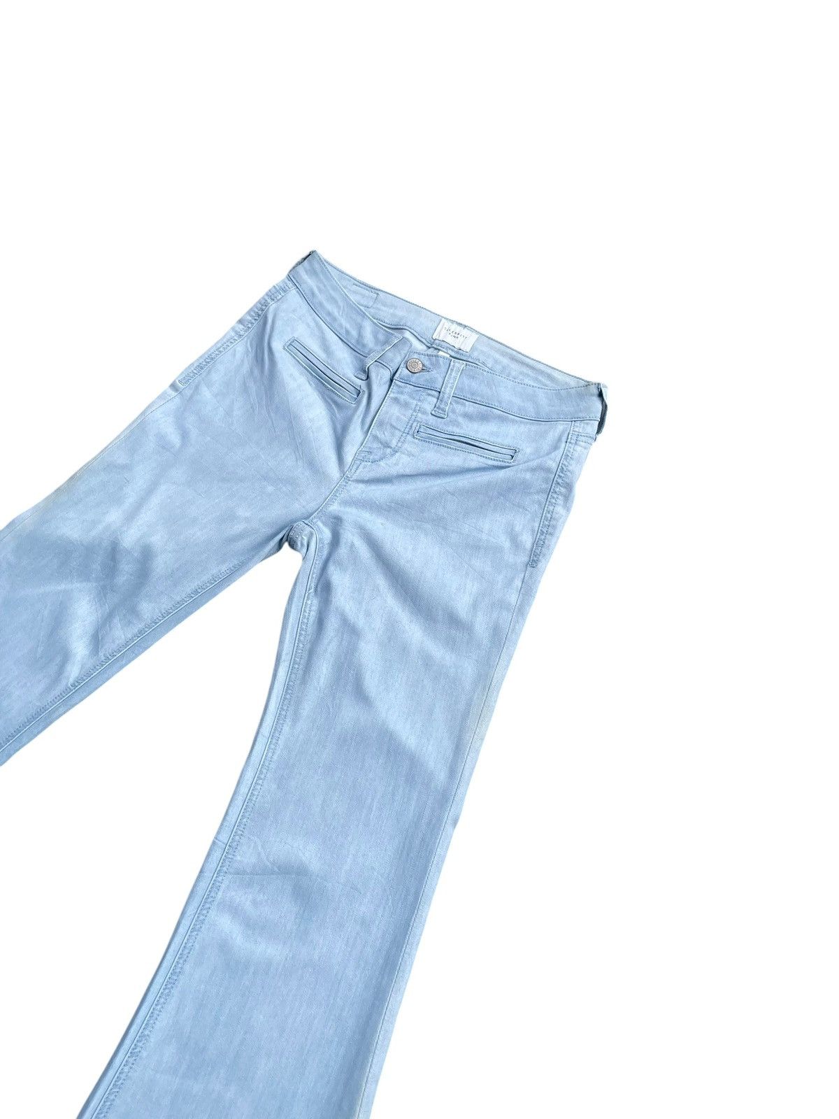 Japanese Brand Flare Celebrity Pink Strech Denim Size 30" / US 8 / IT 44 - 2 Thumbnail