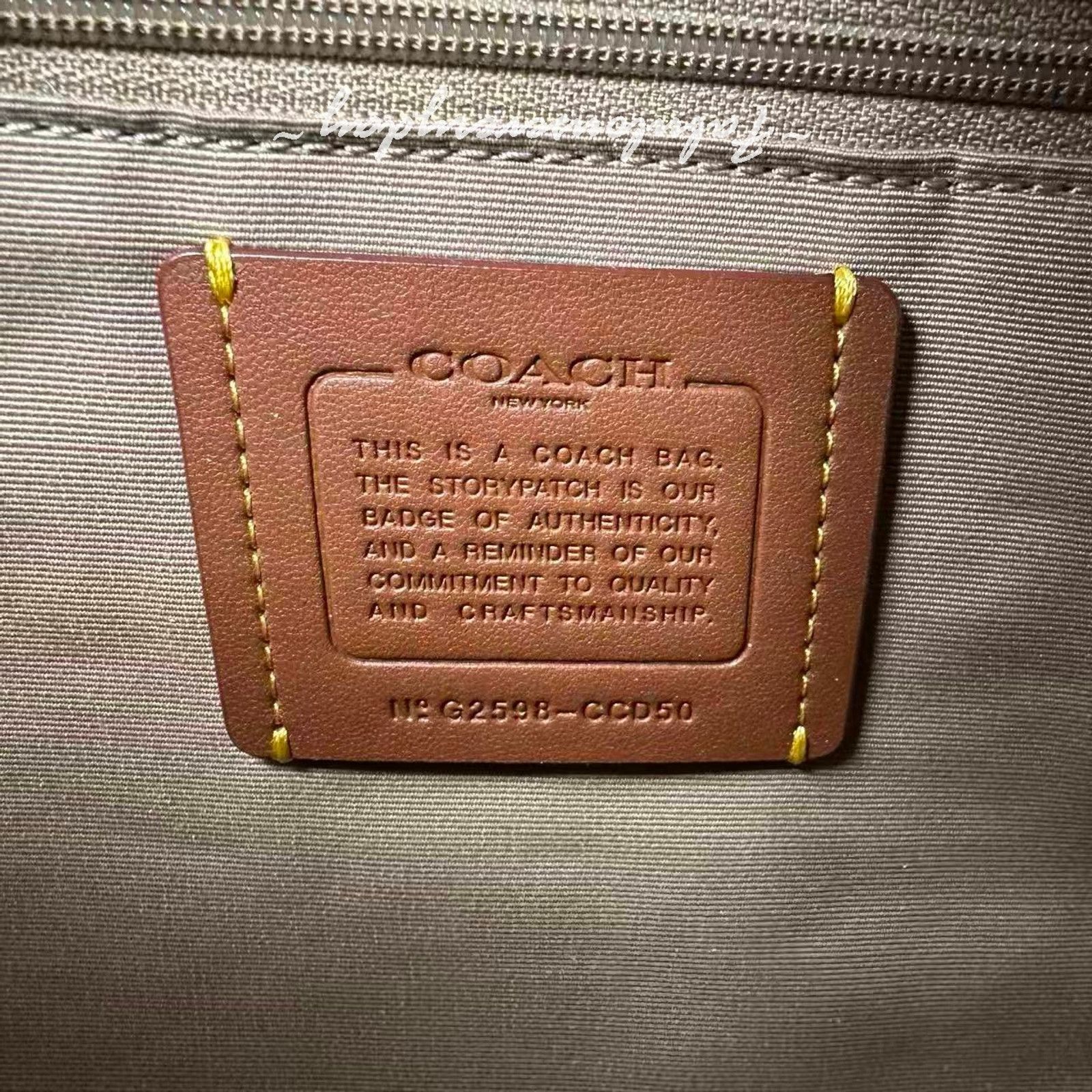 Coach Coach Rowan Satchel Bag Crossbody Signature Leather/Gold/Oat Size ONE SIZE - 7 Thumbnail