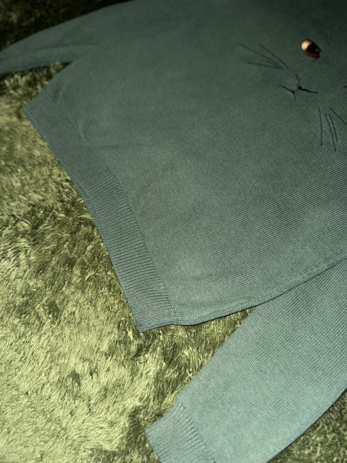 Opening Ceremony [M] Opening Ceremony Cat Embroidery Knit Green Size US M / EU 48-50 / 2 - 5 Thumbnail