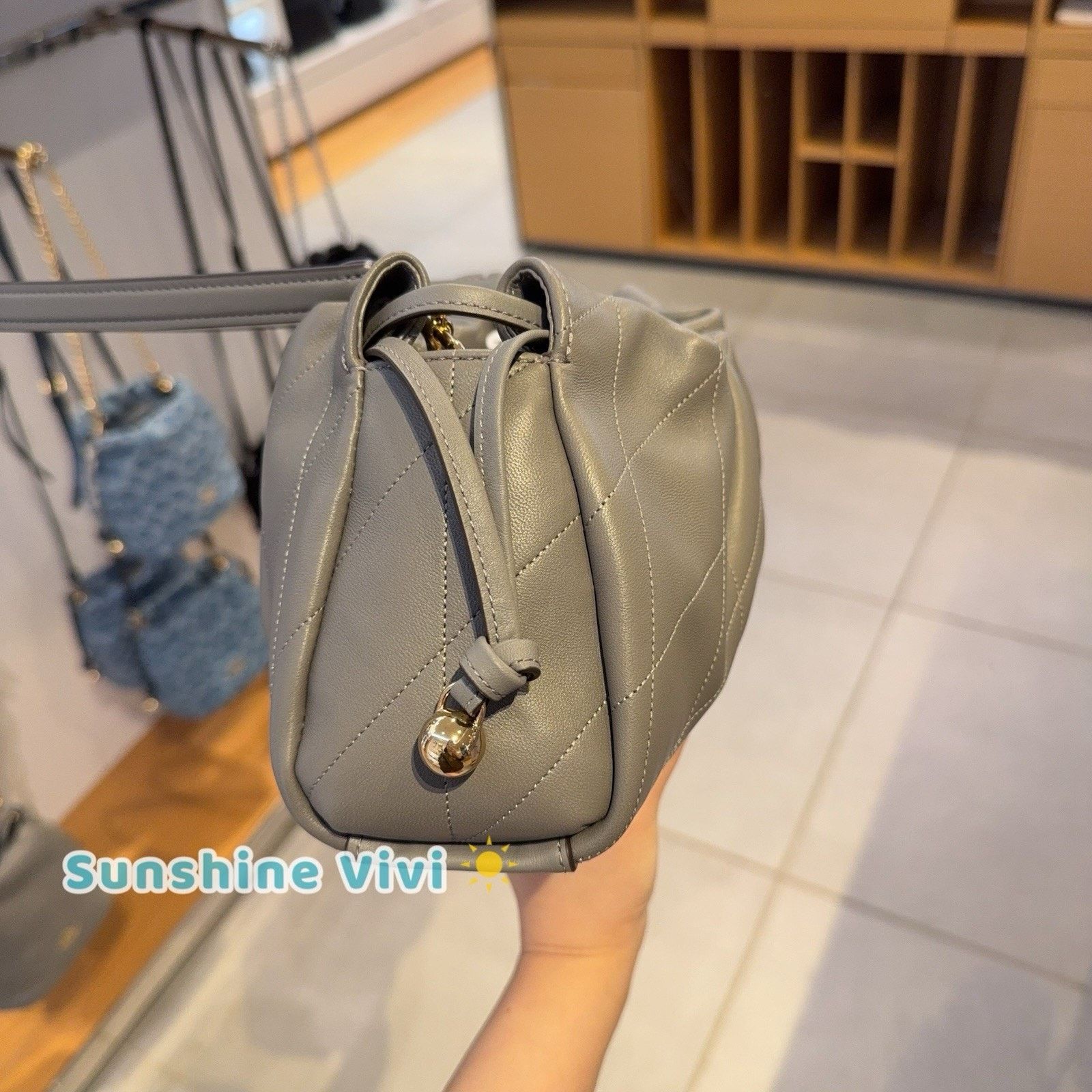 Coach NWT Coach Faye Shoulder Bag Quilting CCZ54 Leather Slate Size ONE SIZE - 5 Thumbnail