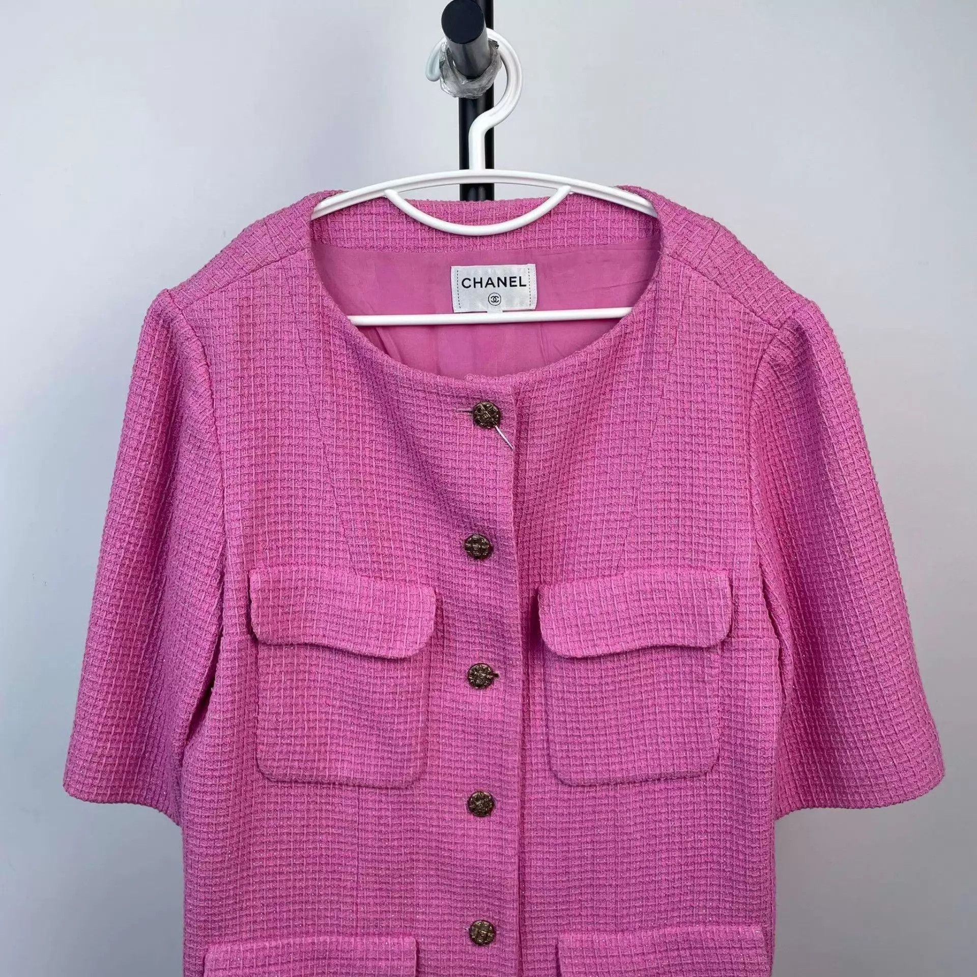 Chanel Chanel Pink Tweed Jacket 42 95 New Size M / US 6-8 / IT 42-44 - 7 Thumbnail
