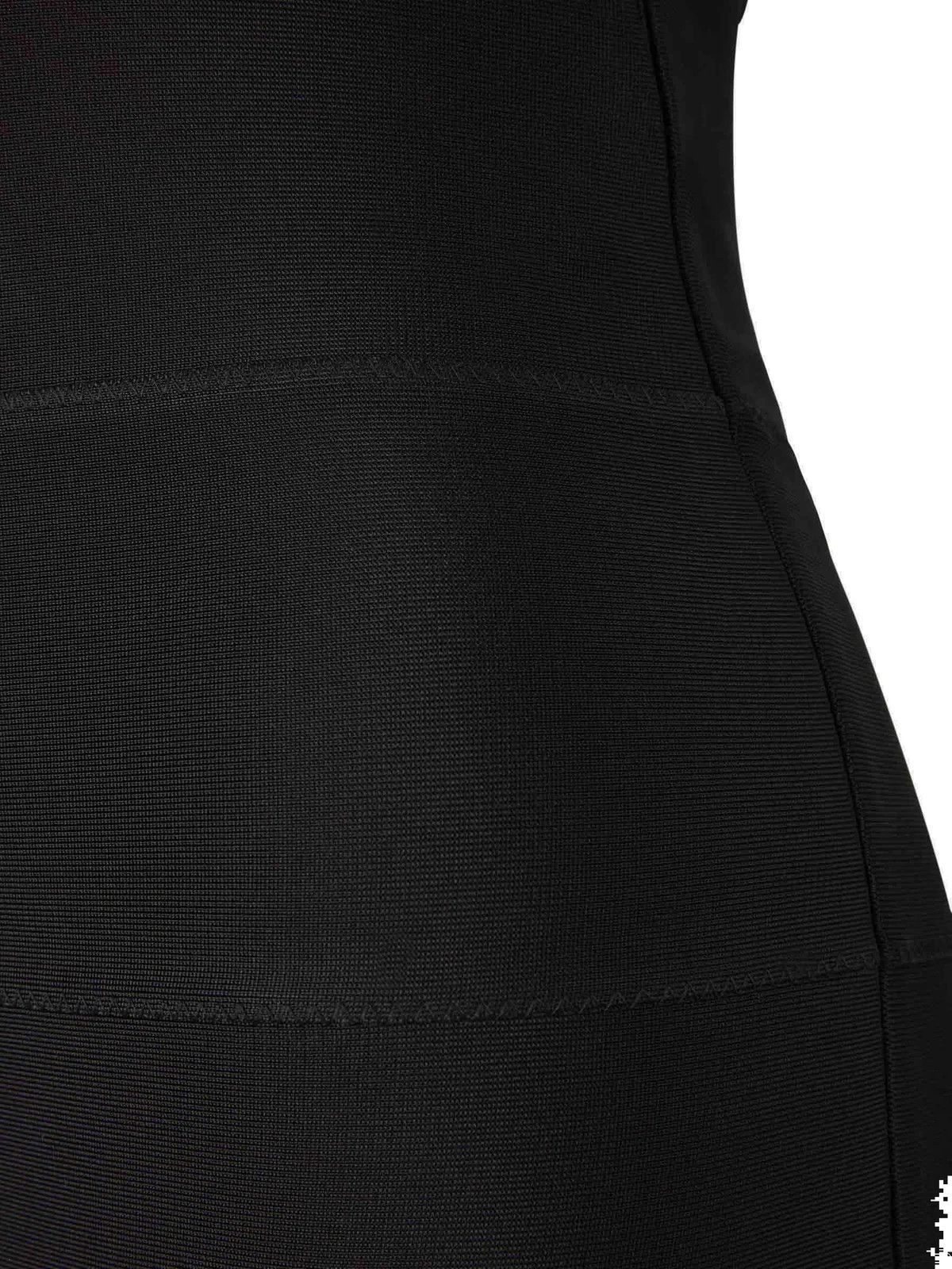 Alexander McQueen o1y0325 One-Shoulder Mini Dress in Black Size L / US 10 / IT 46 - 4 Thumbnail