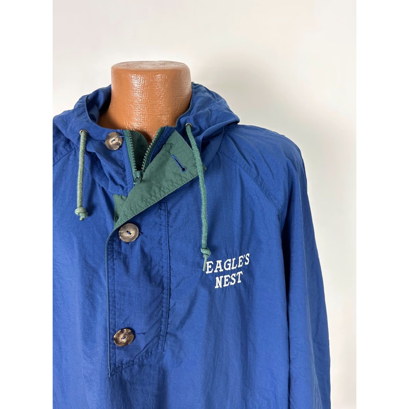Gap VINTAGE Gap Windbreaker Jacket Men XL Nylon 1/4 Zip Hooded Blue Eagles Nest 90s Casual Outdoor Sports Preppy Vintage Mens XL Blue Nylon Jacket Size US XL / EU 56 / 4 - 3 Thumbnail