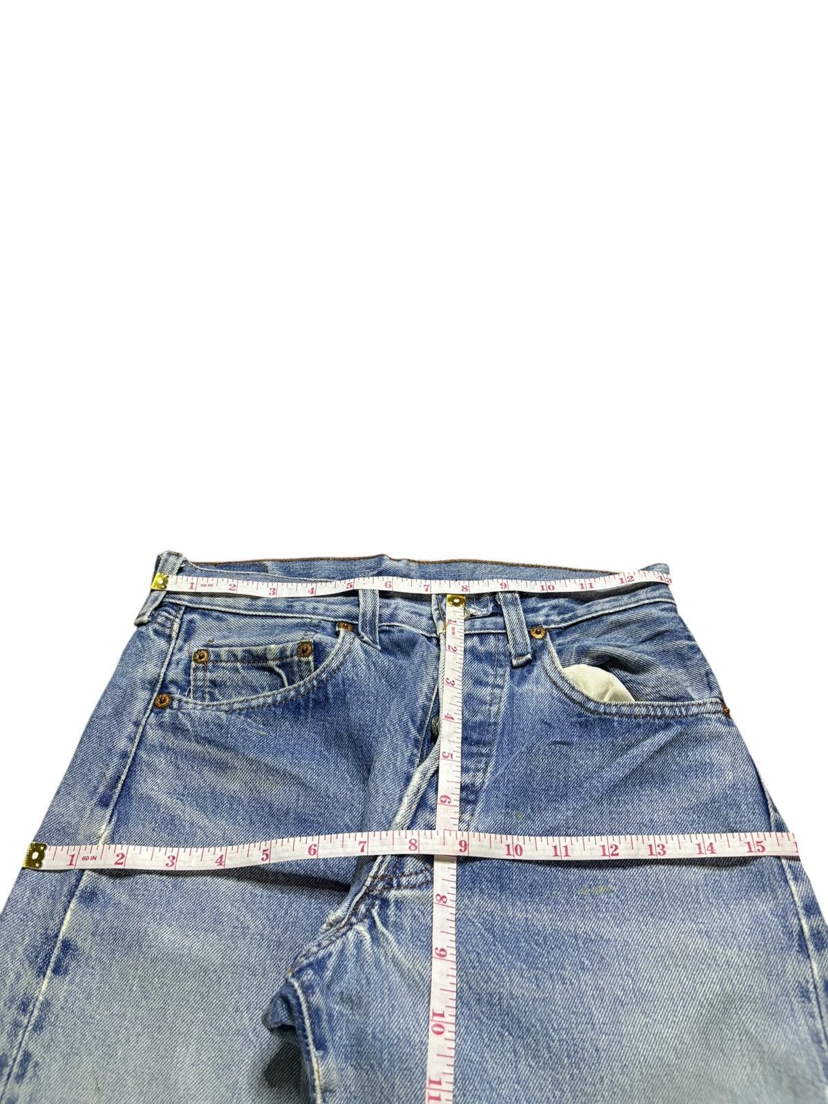 Levi's Vintage 80s Levis 501 Selvedge Distressed Jeans Button 524 Size US 26 / EU 42 - 11 Thumbnail