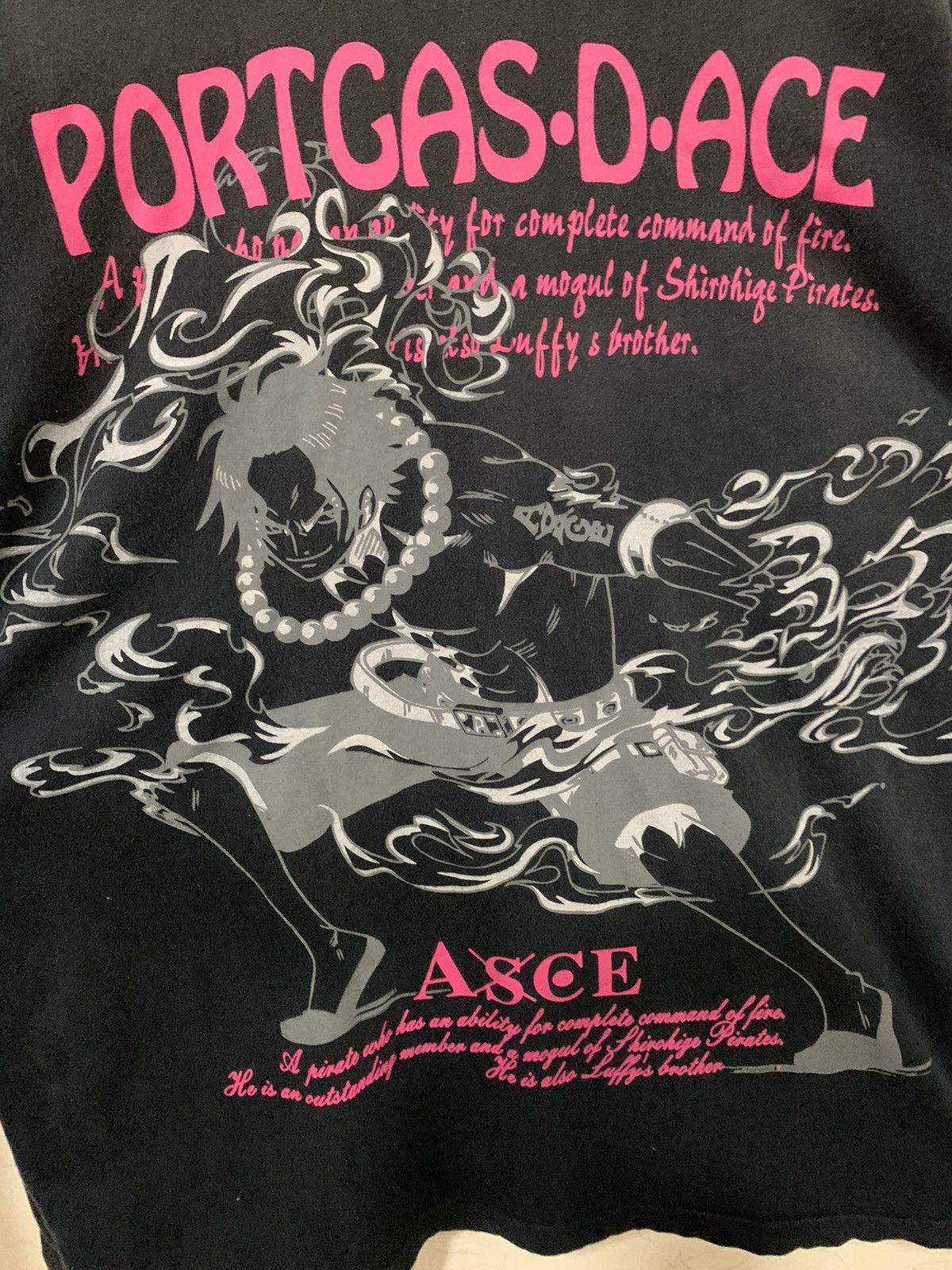 Anime Portgas D Ace One Piece Anime Tee Size US XXL / EU 58 / 5 - 3 Thumbnail