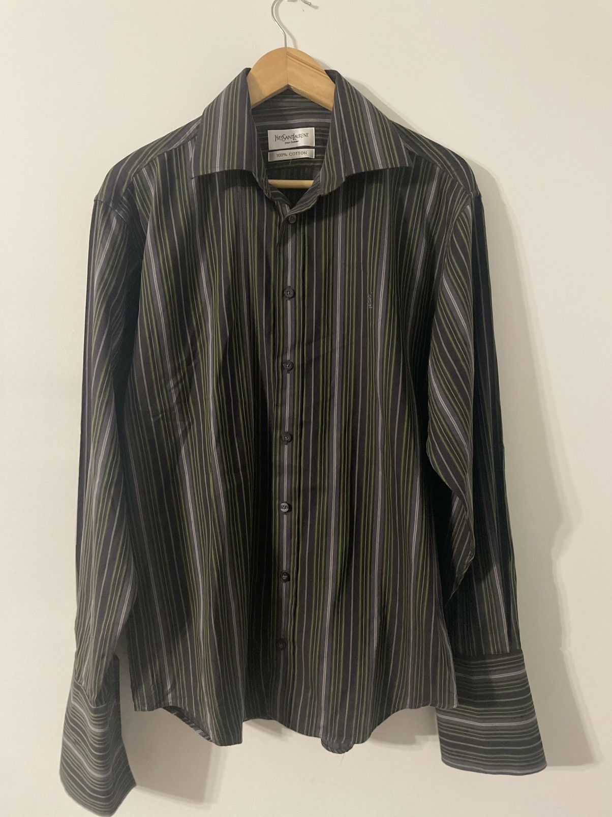 Vintage × Yves Saint Laurent Vintage Yves Saint Laurent/YSL luxury shirt Size US M / EU 48-50 / 2 - 1 Thumbnail