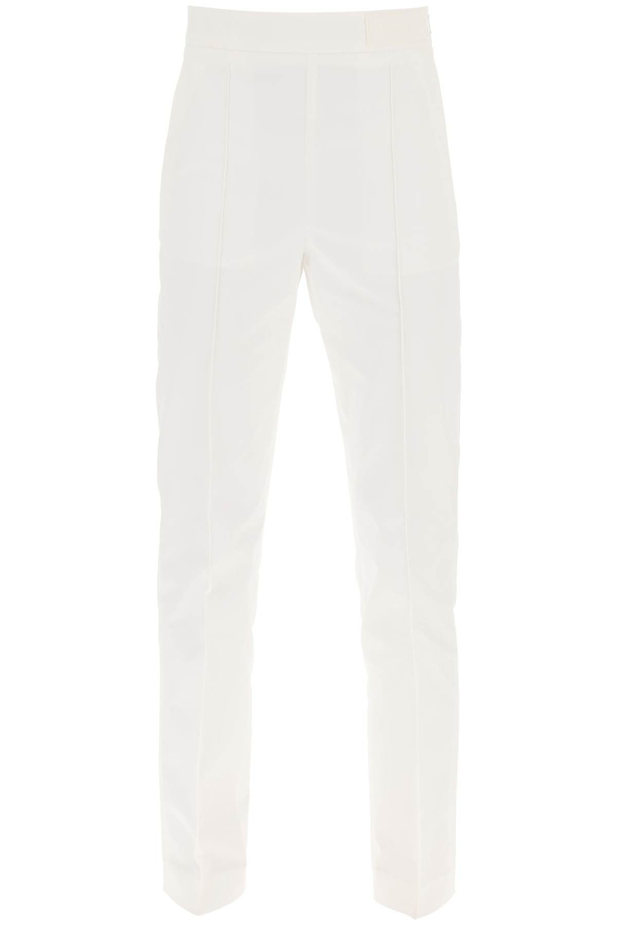image of Moncler Cotton Cigarette Pants in Cream, Women's (Size 26)