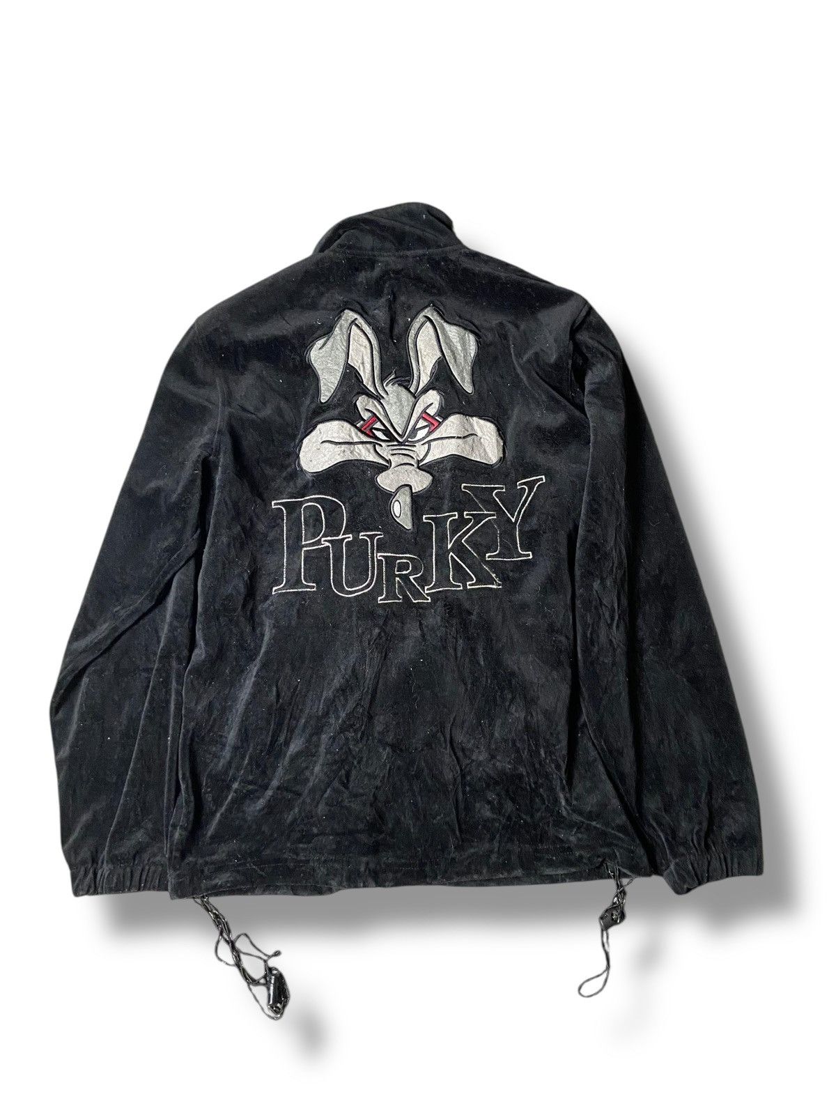 Japanese Brand Purky Street Movement Embroidered Velour Track Jacket (155) Size US L / EU 52-54 / 3 - 2 Thumbnail