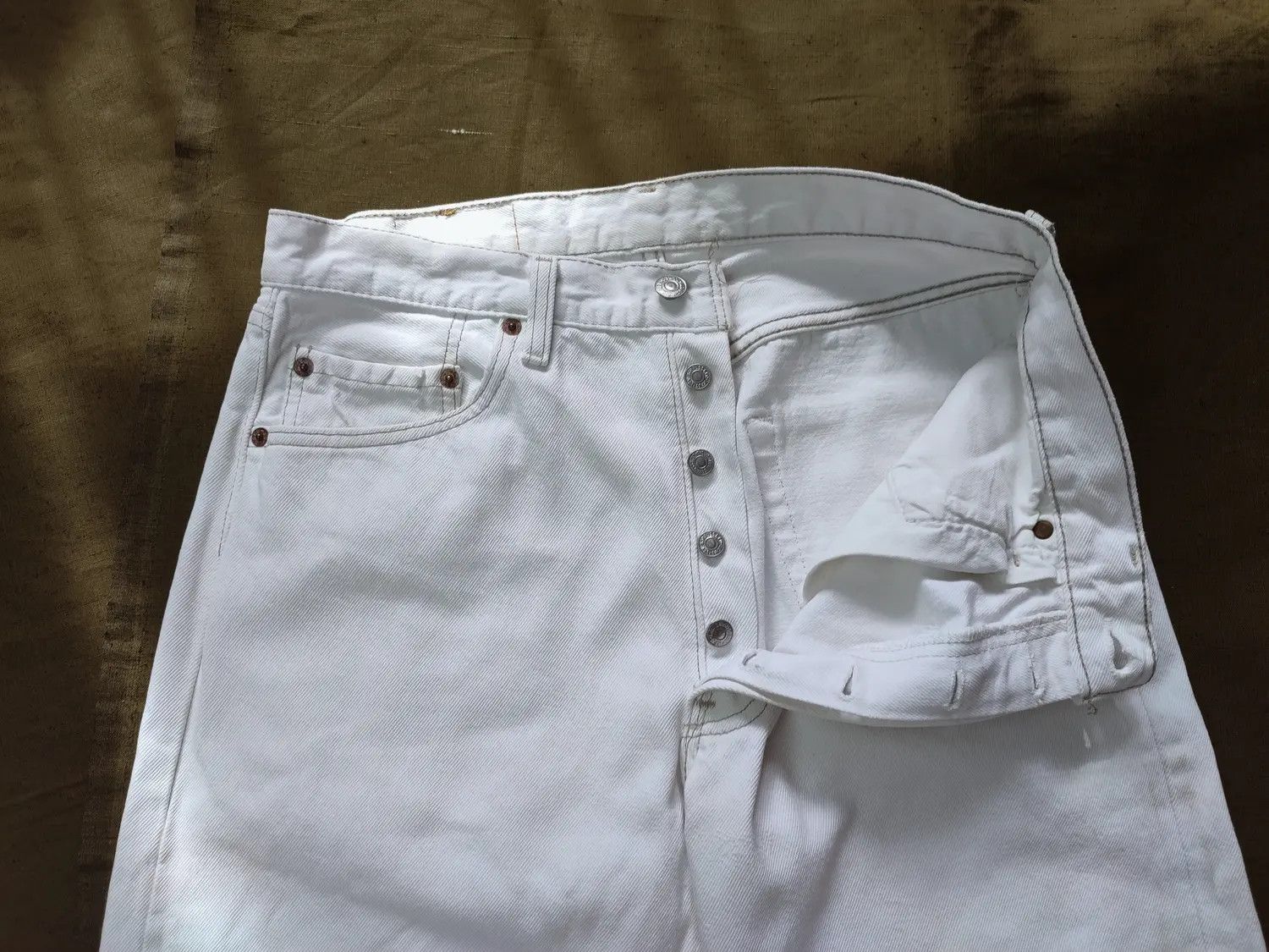 Levi's × Levi's Vintage Clothing Levis 501 Usa vintage white denim Size US 30 / EU 46 - 5 Thumbnail