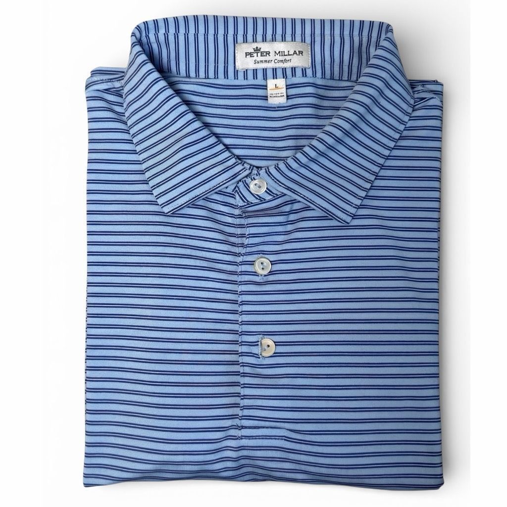 Peter Millar Peter Millar Summer Comfort Striped Performance Polo Shirt M Size US L / EU 52-54 / 3 - 1 Thumbnail