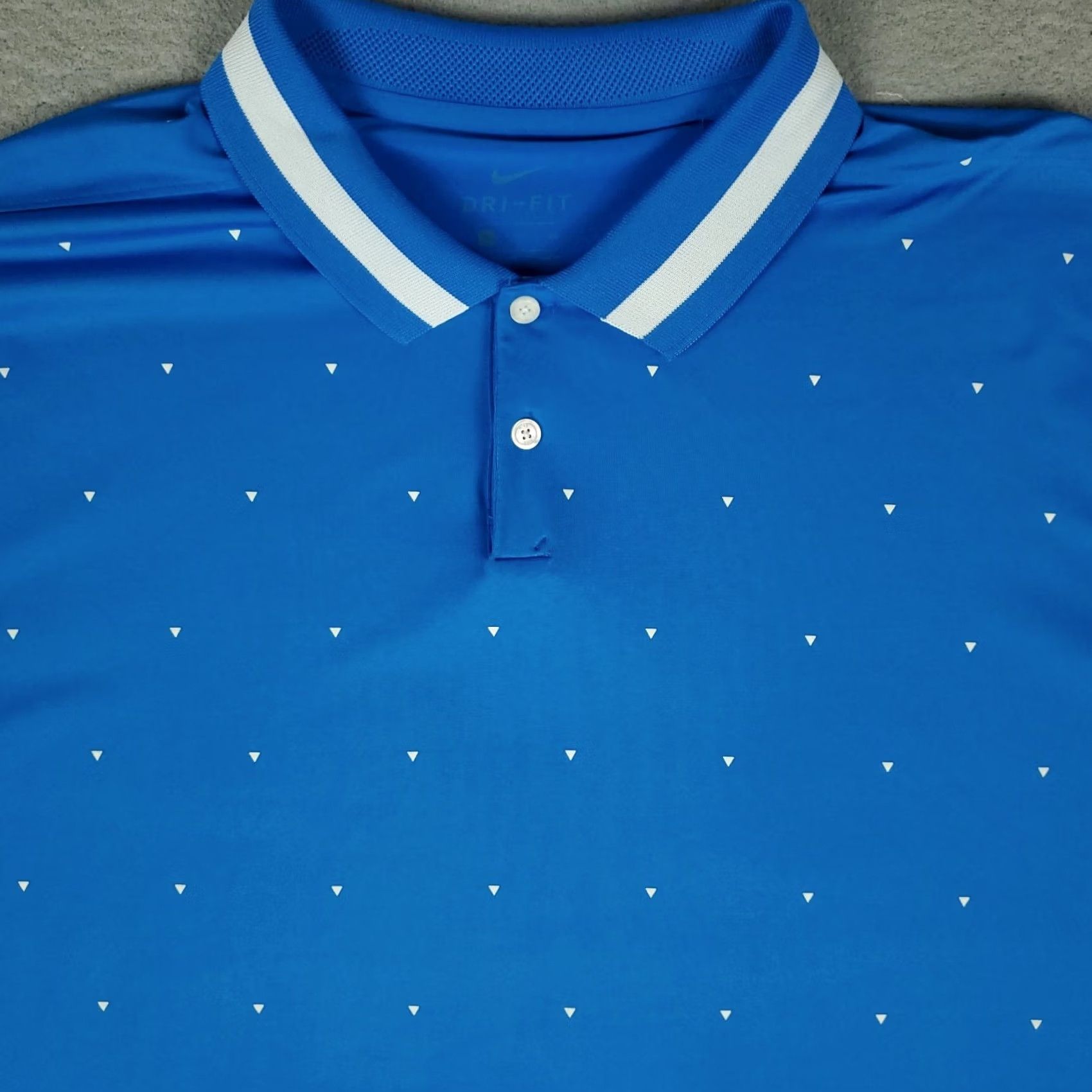Nike Nike Polo Shirt Mens Size XL Blue Geometric Swoosh Golf Casual Short Sleeve Size US XL / EU 56 / 4 - 2 Thumbnail
