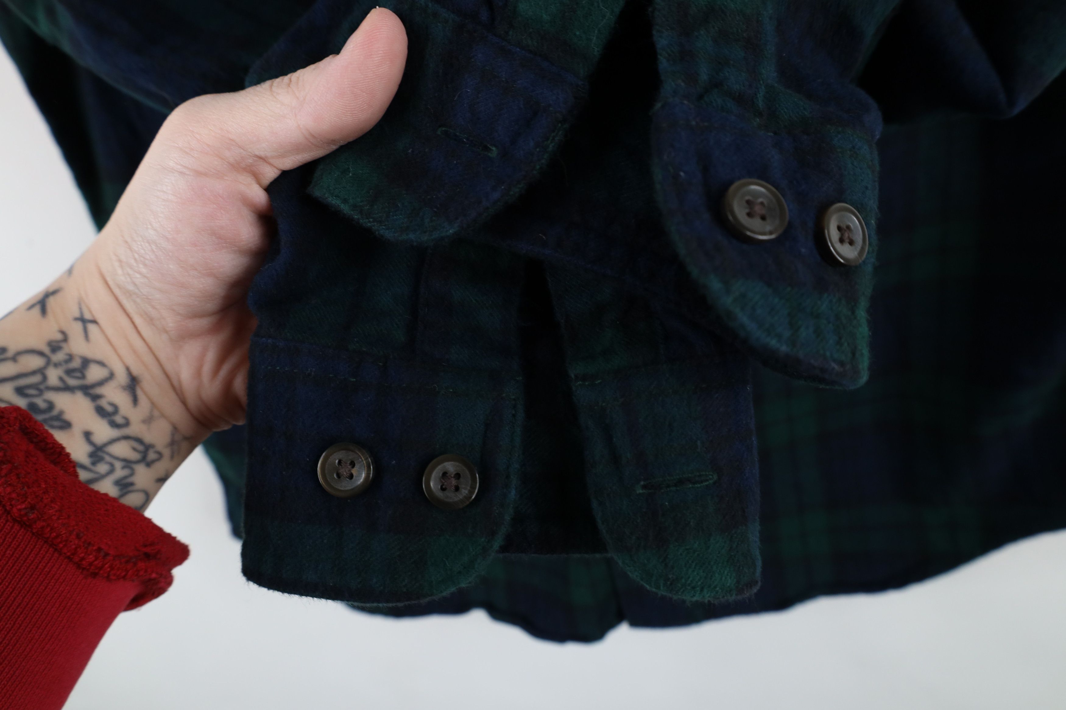 L.L. Bean × Vintage Vintage LL Bean Slightly Fitted Flannel Button Down Shirt Size US M / EU 48-50 / 2 - 5 Thumbnail