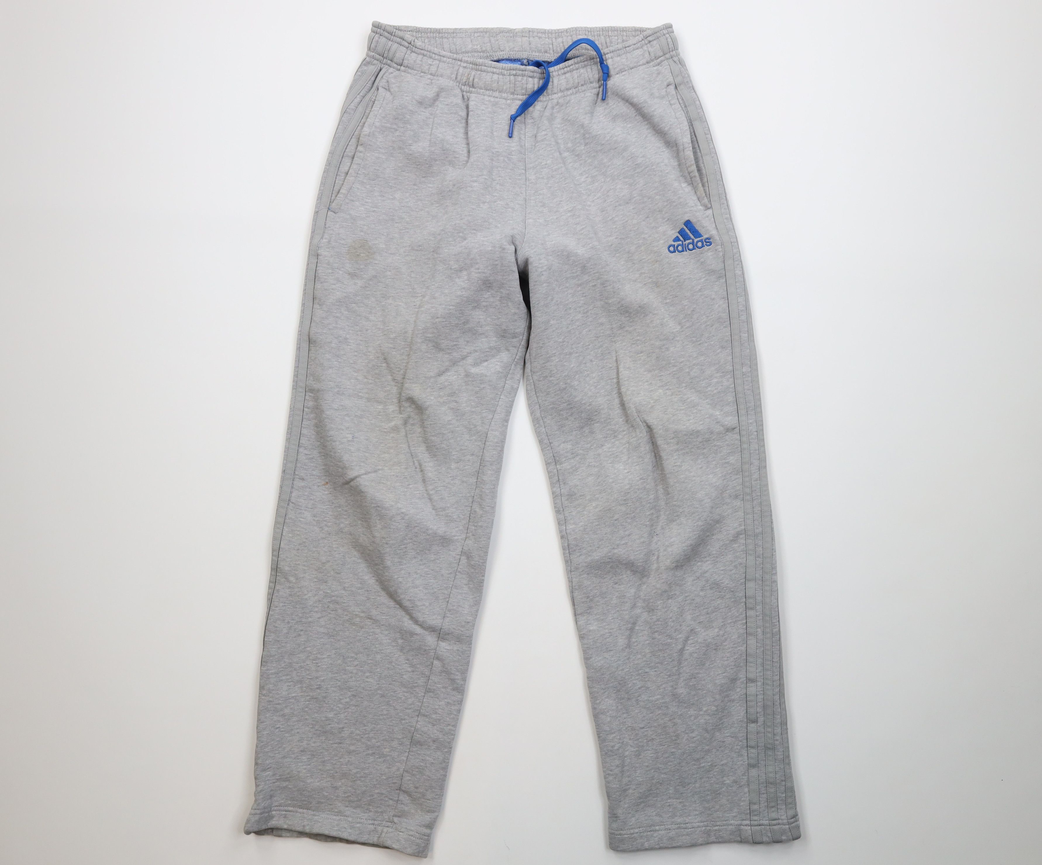 Adidas Vintage Y2K Adidas Spell Out Striped Wide Leg Sweatpants Size US 32 / EU 48 - 1 Thumbnail