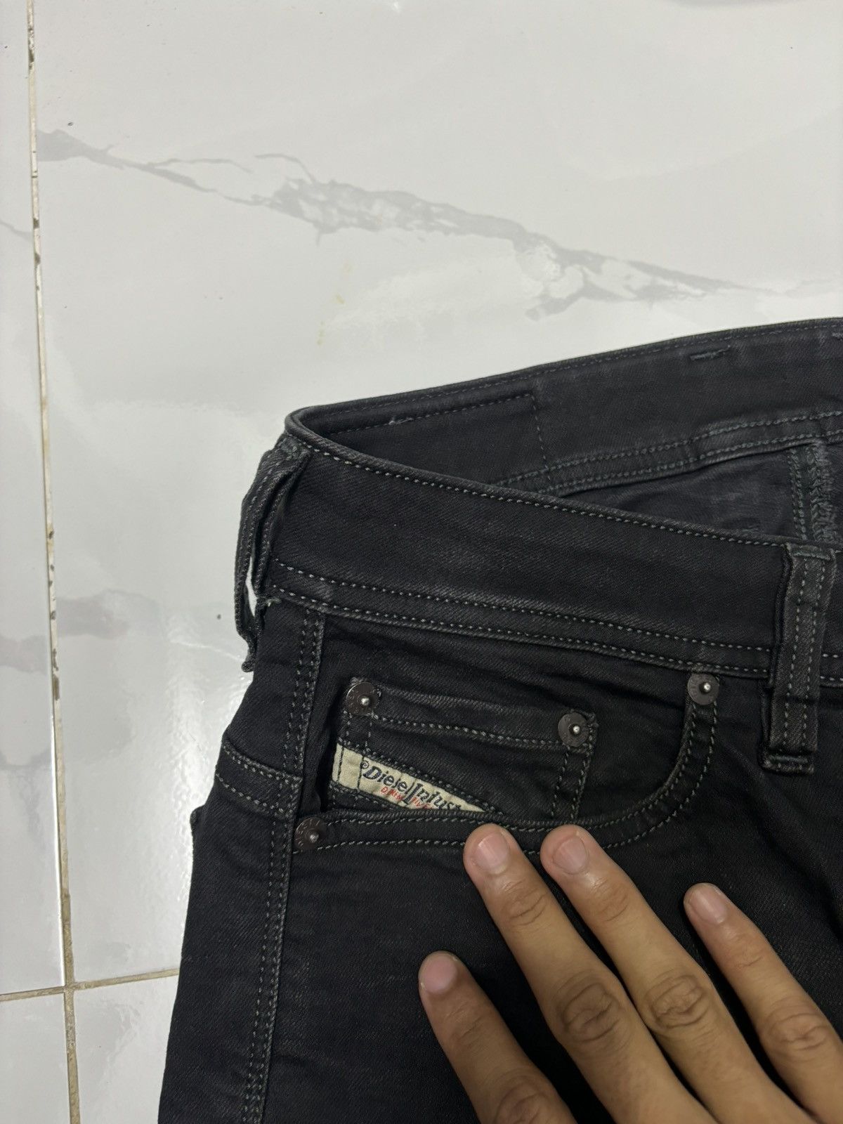 Diesel × Jean DIESEL BLACK DENIM JEANS Size 30" / US 8 / IT 44 - 10 Thumbnail