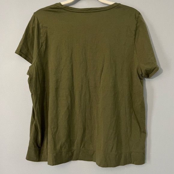 Eileen Fisher Eileen Fisher Olive Green 100% organic cotton tshirt size L Size L / US 10 / IT 46 - 3 Thumbnail