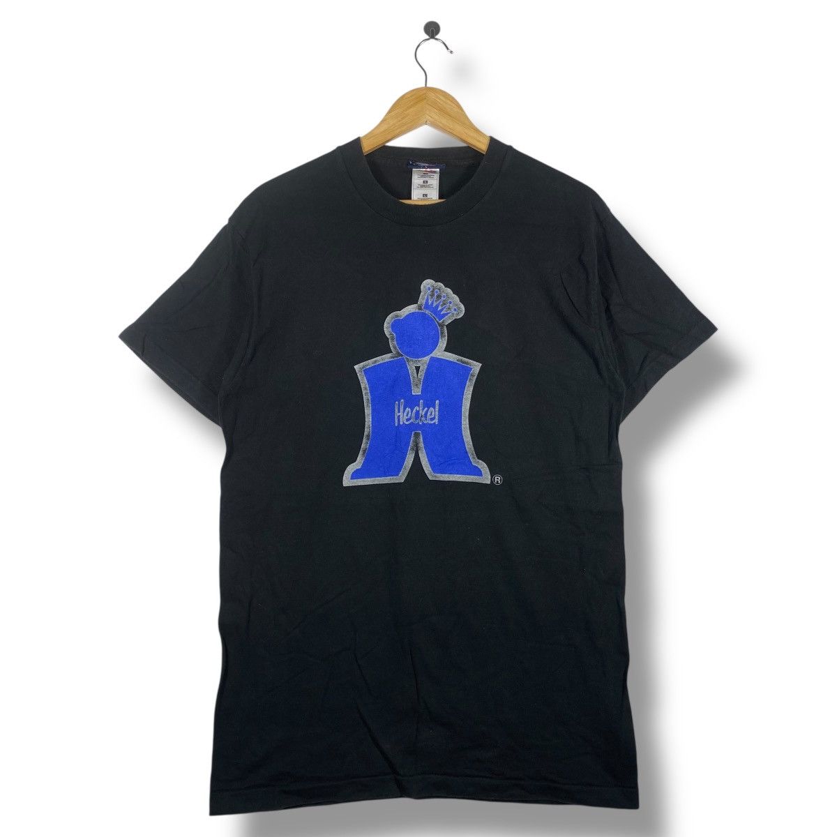 Vintage Vintage 90's HECKEL Big Graphic Tee Shirt Large Size Size US L / EU 52-54 / 3 - 1 Thumbnail