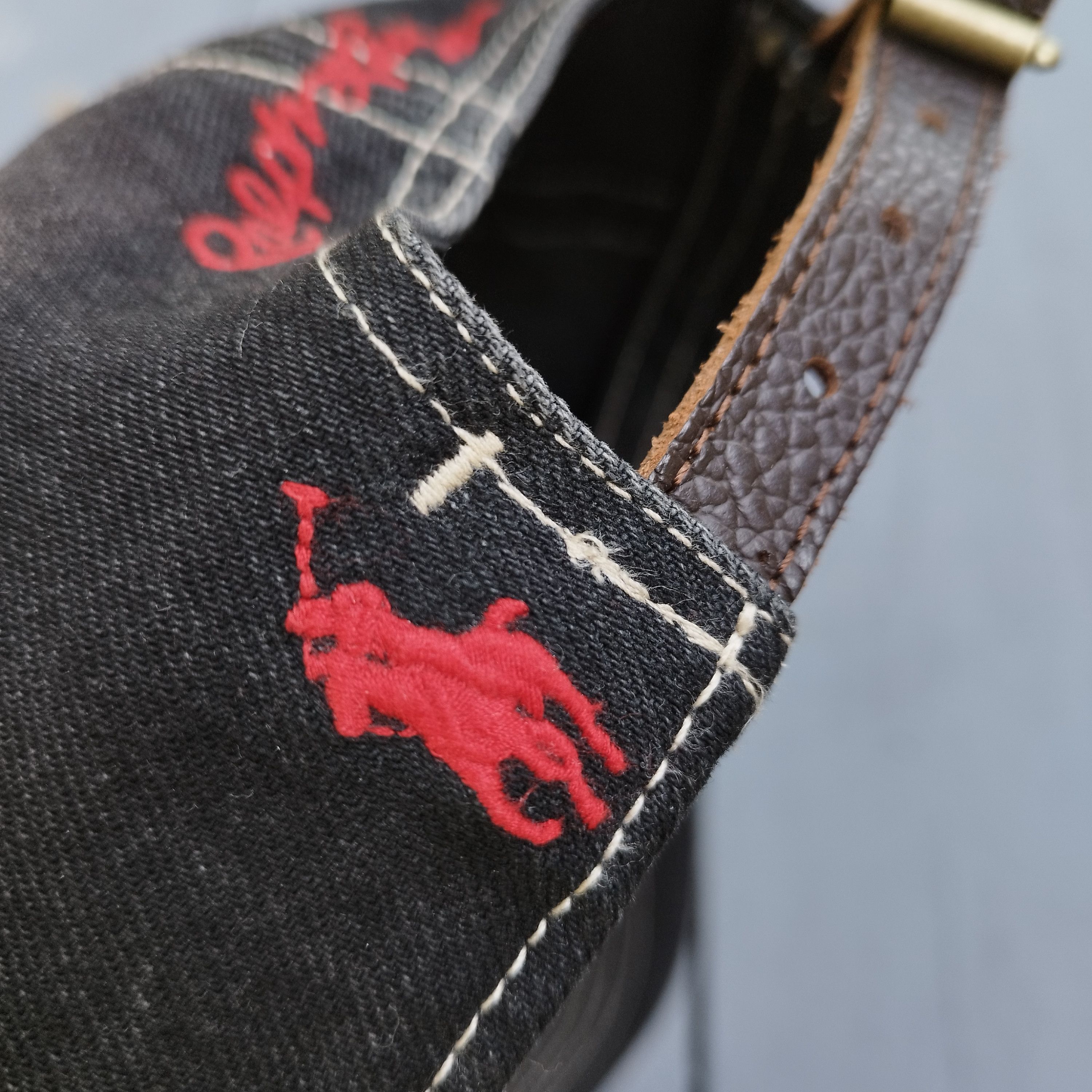 Polo Ralph Lauren Vintage Polo Ralph Lauren USA Flag Denim Cap Leather Strap Size ONE SIZE - 8 Thumbnail