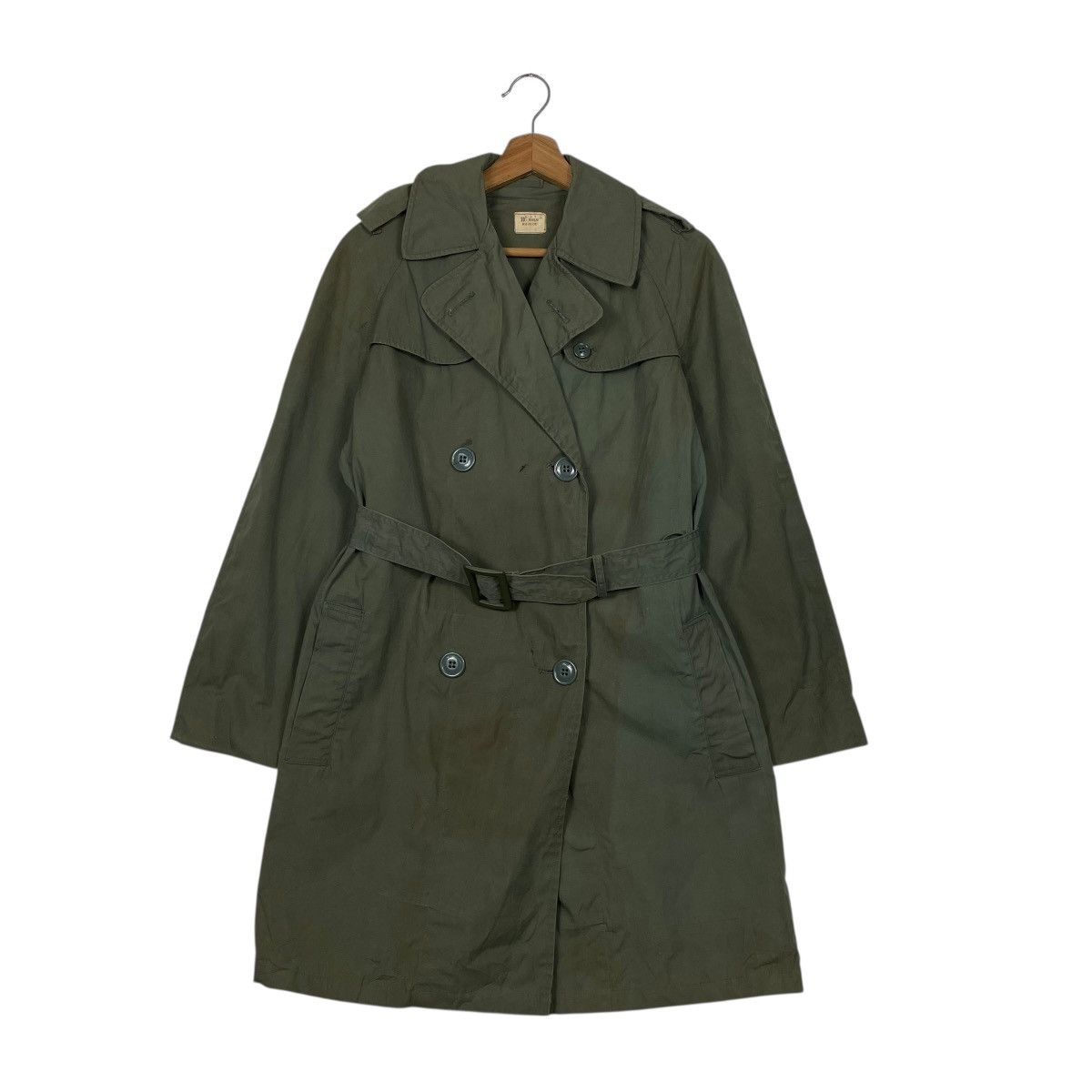 Vintage Vintage Brownwood Mfg US Military Double Breasted Trenchcoat Size L / US 10 / IT 46 - 1 Thumbnail