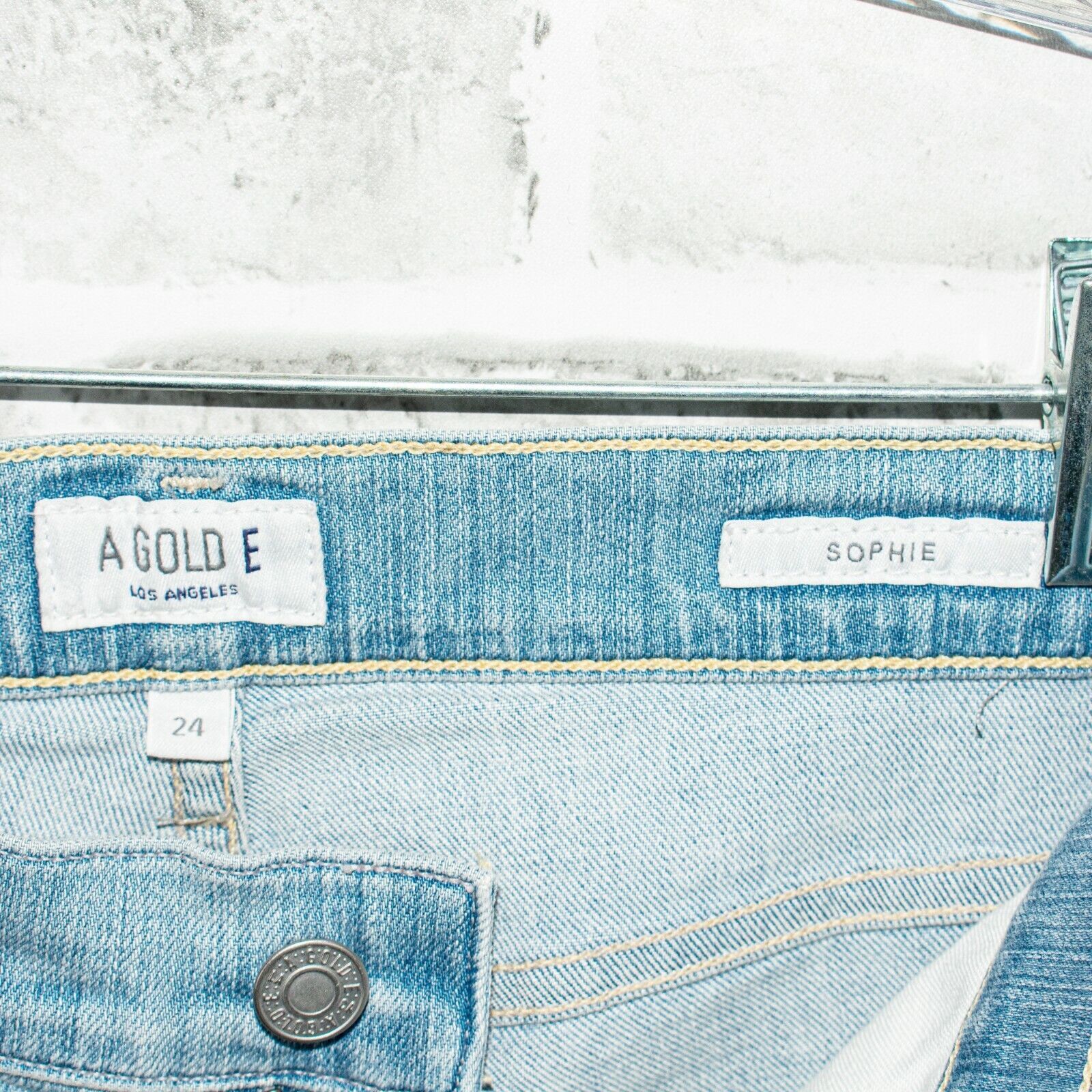 Agolde AGOLDE Sophie Skinny Denim Jeans light wash Rip distressed Size 24" / US 00 / IT 34 - 5 Thumbnail