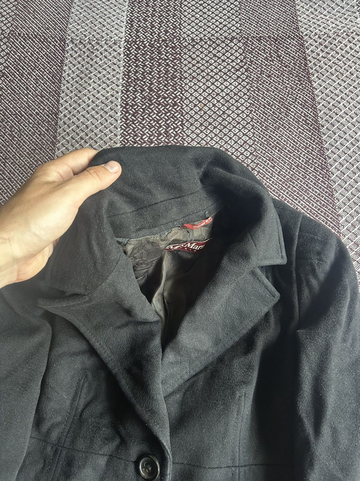 Max Mara Max Mara Heavy Coats 100% Wool Black Avant Garde Size US-10 Size L / US 10 / IT 46 - 13 Thumbnail