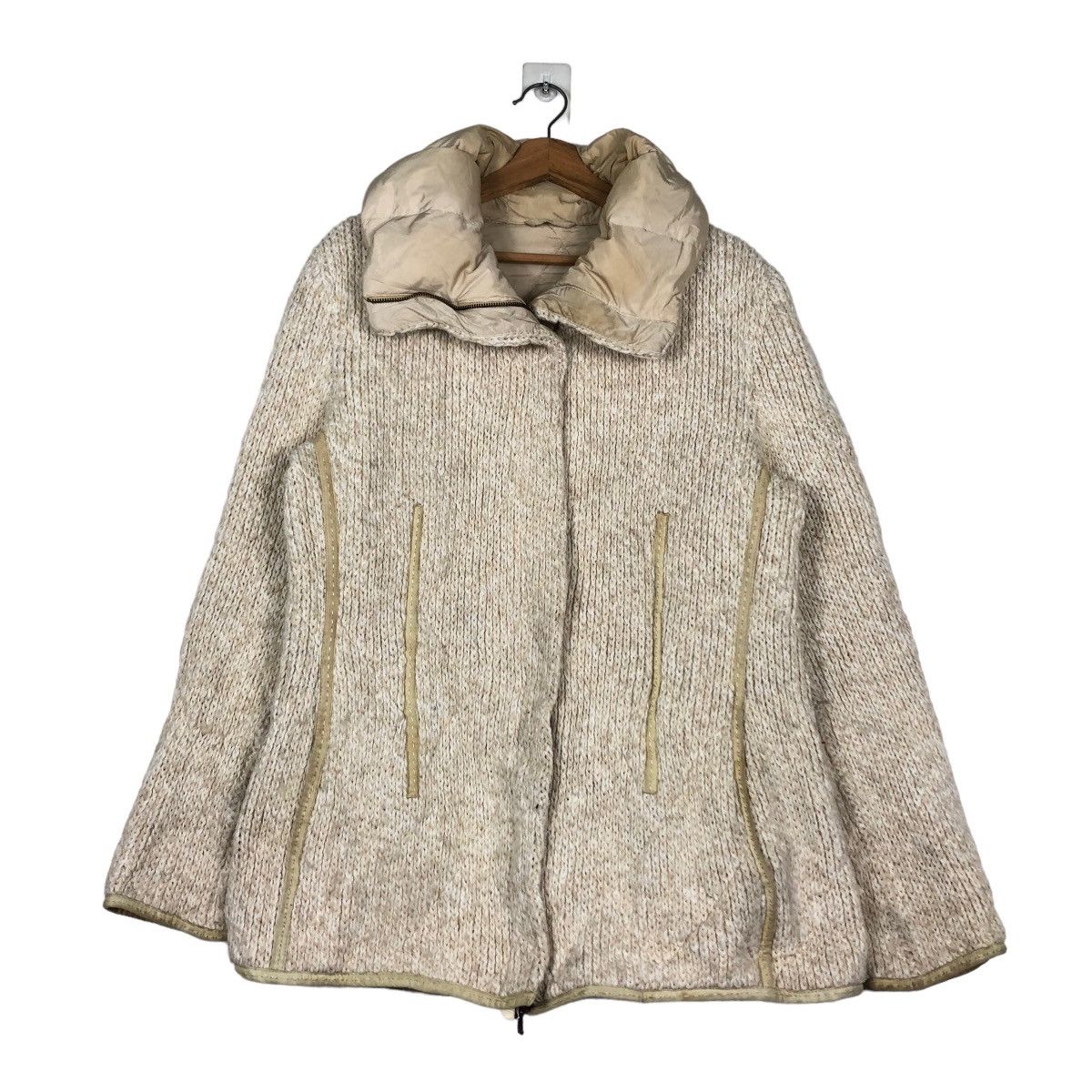 Vintage 🔥Vintage Quilted Knit Jacket Visconf Made in Italy Ry Zip Size US M / EU 48-50 / 2 - 1 Thumbnail