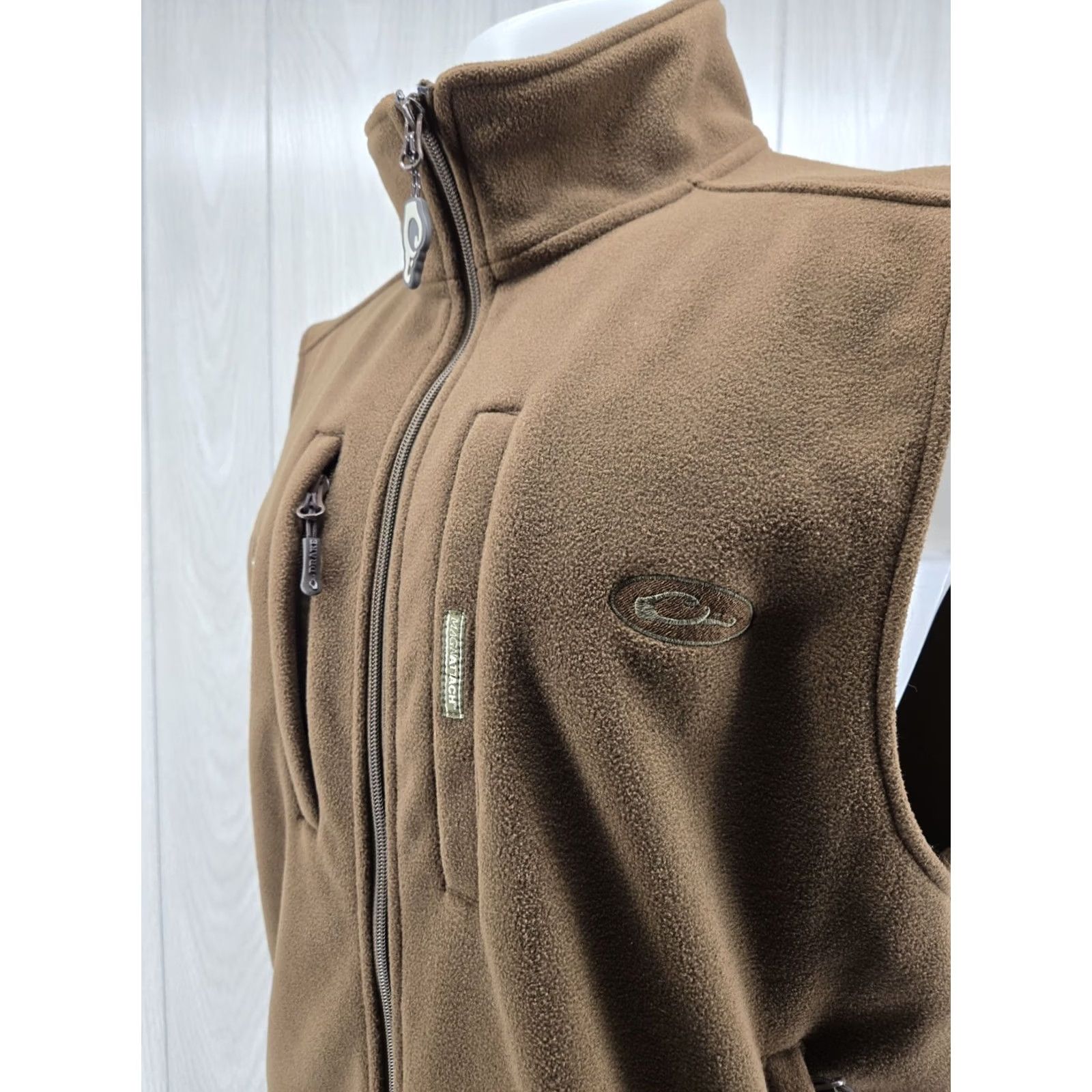 Vintage Drake Waterfowl Systems Cabin Fever Beverage Vest Brown Full Zip Large Mens Size US L / EU 52-54 / 3 - 5 Thumbnail