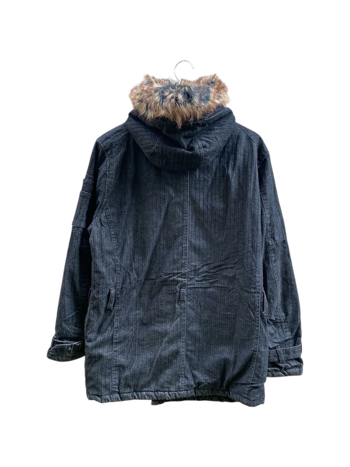 If Six Was Nine Vintage Addictive Gothic Bondage Goa Fur Hooded Vkei Jacket Size US M / EU 48-50 / 2 - 6 Thumbnail