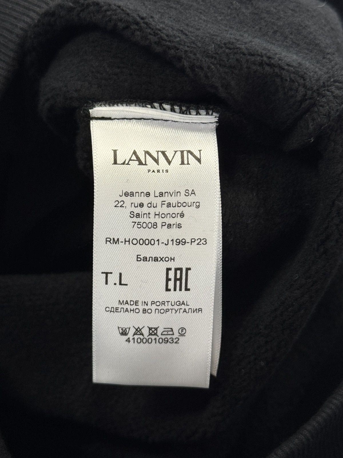 Lanvin LOGO EMBROIDERED HOODIE Size US L / EU 52-54 / 3 - 5 Thumbnail
