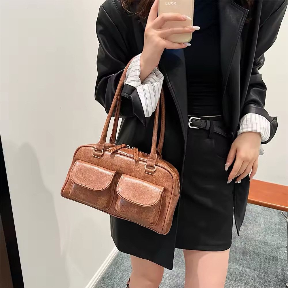 Japanese Brand × Leather Multi Pockets Leather Shoulder Bag Size ONE SIZE - 2 Thumbnail