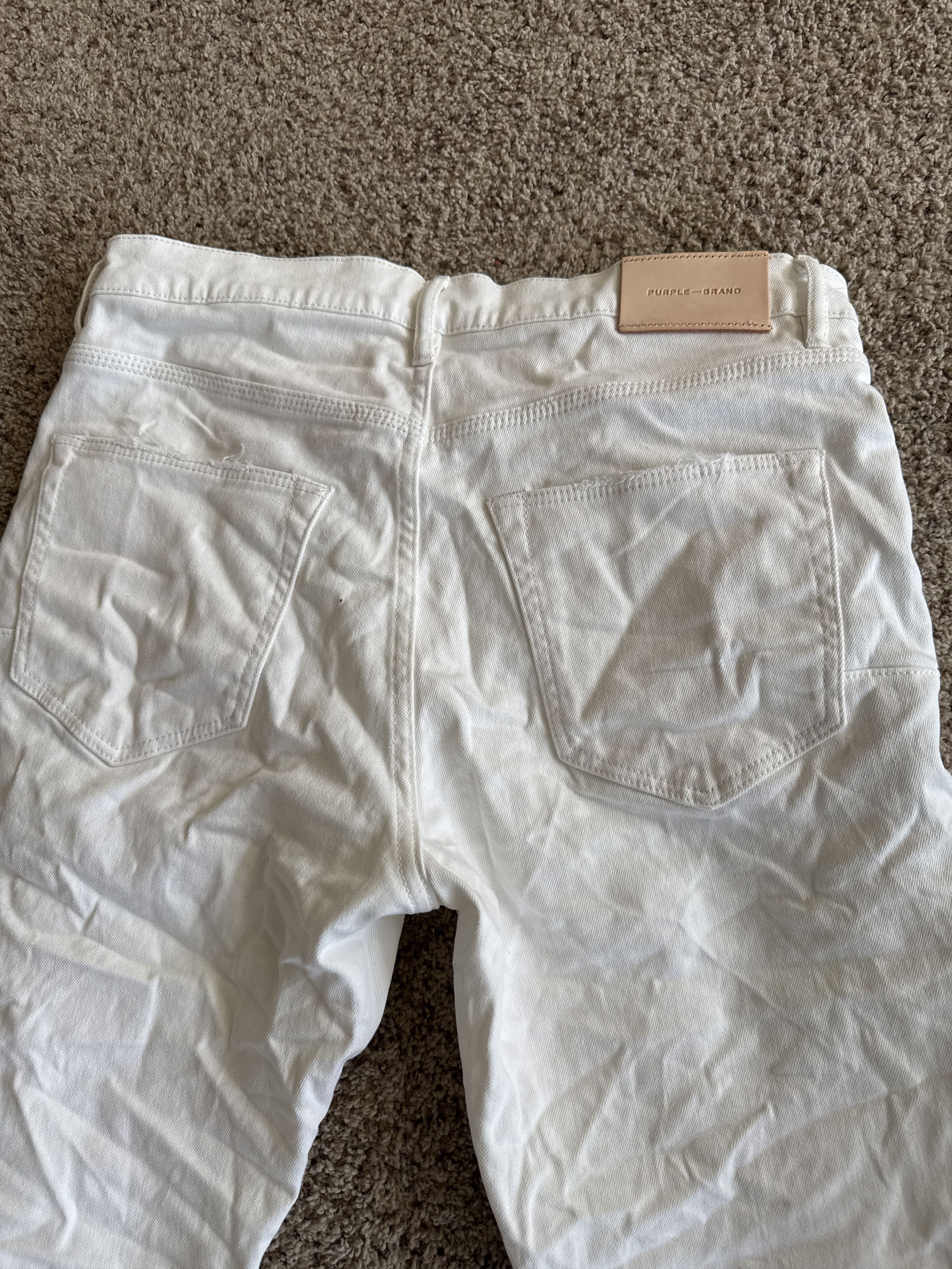 Purple Brand Purple Jeans White Jeans Sz 33 Size US 33 - 3 Thumbnail