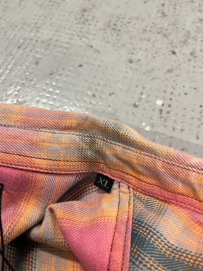 Diesel Diesel Summer Bleached Effect Western Checked Pink Shirt Size US M / EU 48-50 / 2 - 13 Thumbnail