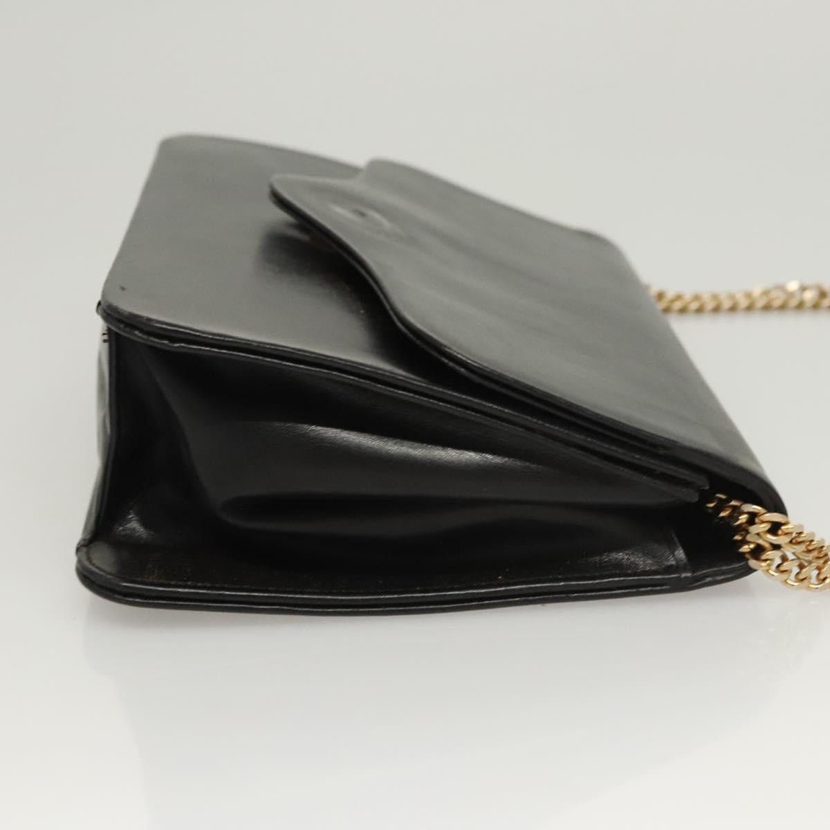 Dior DIOR Chain Shoulder Bag Leather Black Gold Size ONE SIZE - 3 Thumbnail