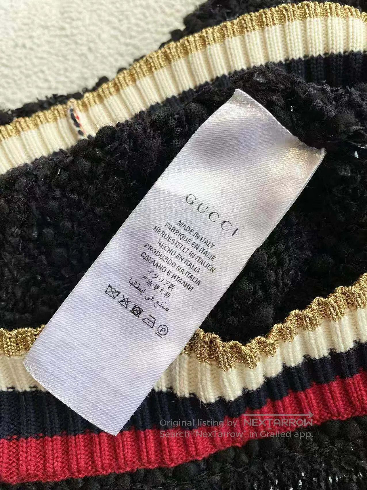 Gucci Guicci Pearl buckle color-blocked striped jacket| Size XS / US 0-2 / IT 36-38 - 5 Thumbnail