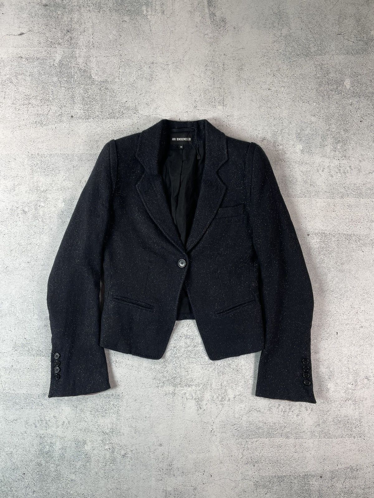 Ann Demeulemeester Ann Demeulemeester Shiny Polka Dot Blazer & Wide Pants Suit Size XS / US 0-2 / IT 36-38 - 2 Thumbnail