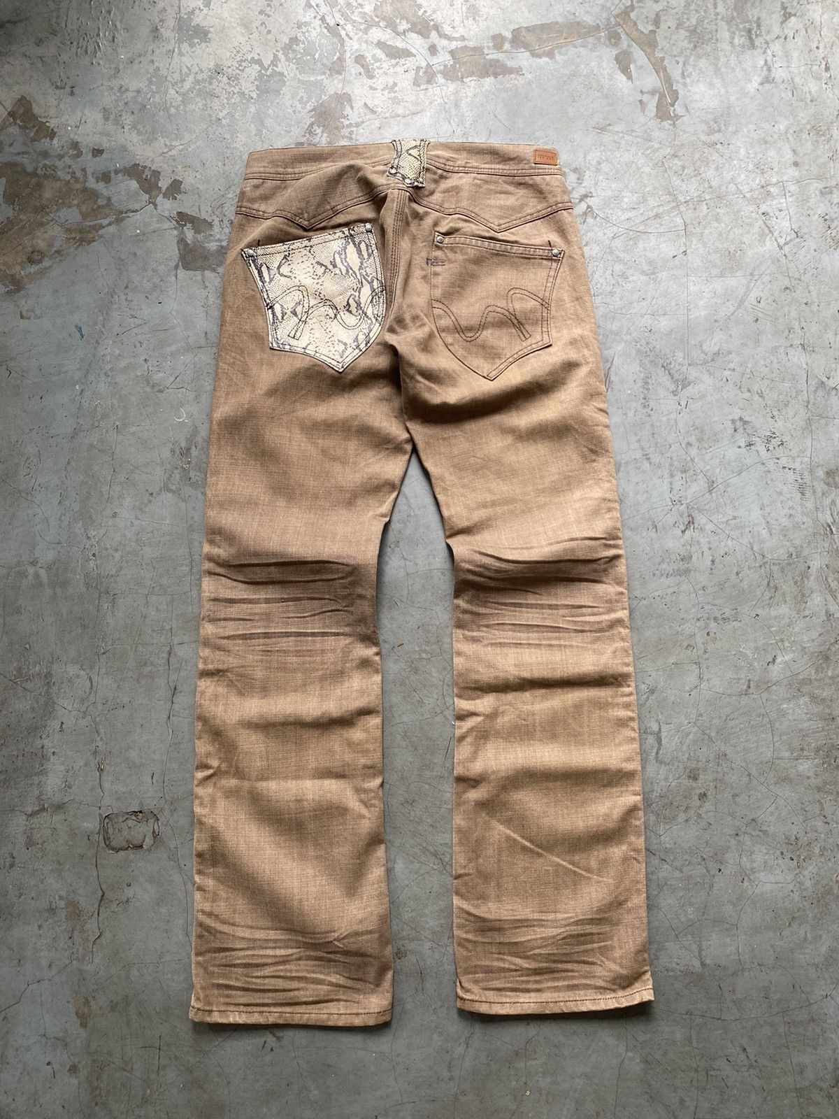 If Six Was Nine Y2k Distressed Snake Pocket Nicole Club Men Jeans Size US 32 / EU 48 - 4 Thumbnail