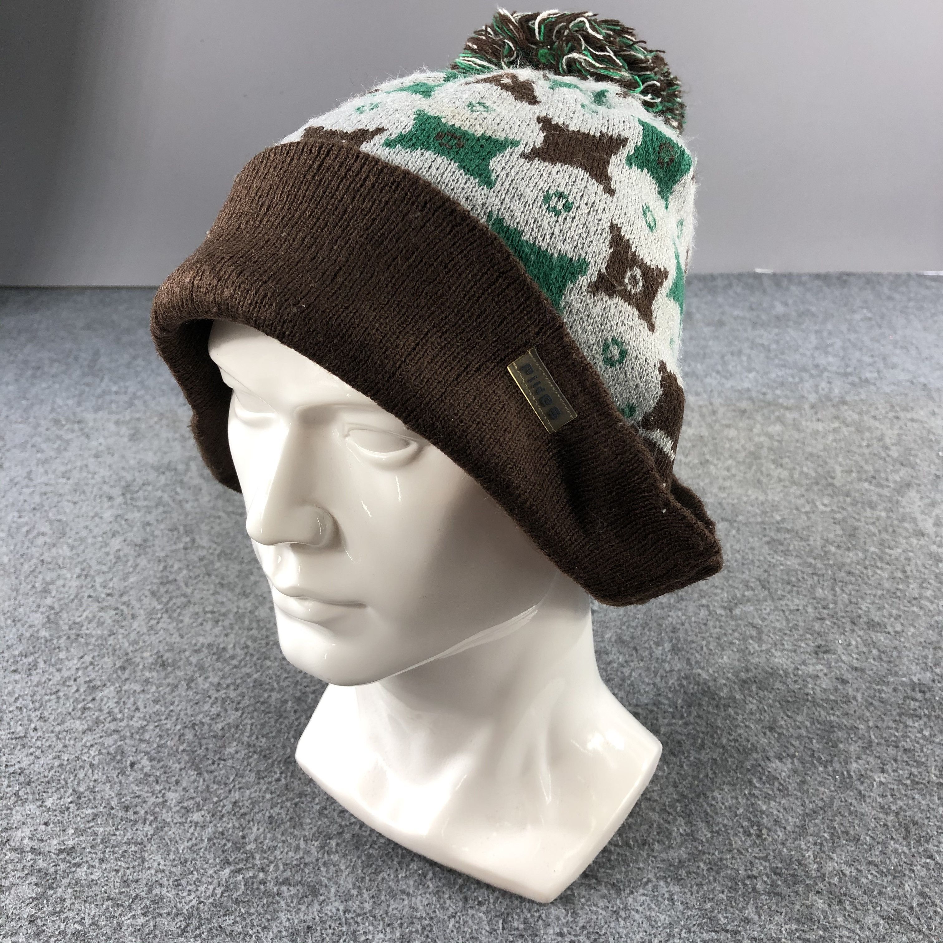 Vintage Pikes Bobble Slouchy Beanie Snowcap Snow Hat B465 Size ONE SIZE - 1 Thumbnail