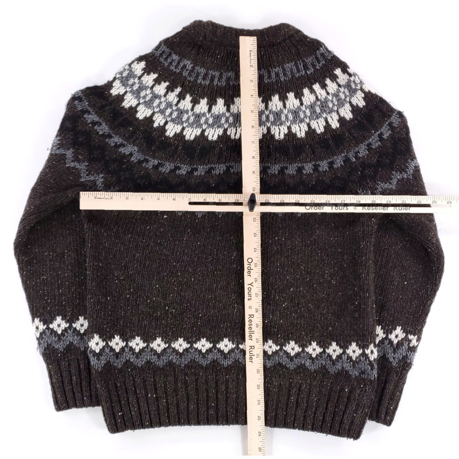 Zara Zara Man Nordic Sweater Brown White Gray Long Sleeve Mens M Size US M / EU 48-50 / 2 - 4 Thumbnail