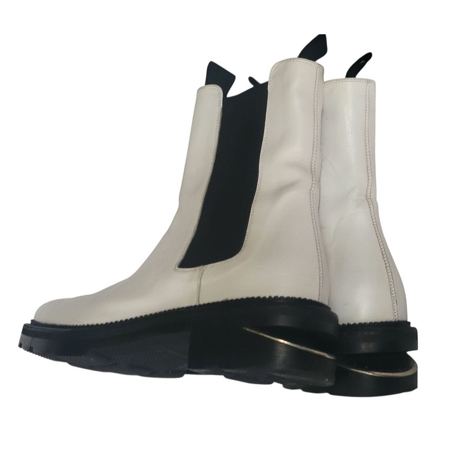 Alexander Wang Alexander Wang Andy White Leather Chelsea Booties Size 38.5 Size US 9 / IT 39 - 5 Thumbnail