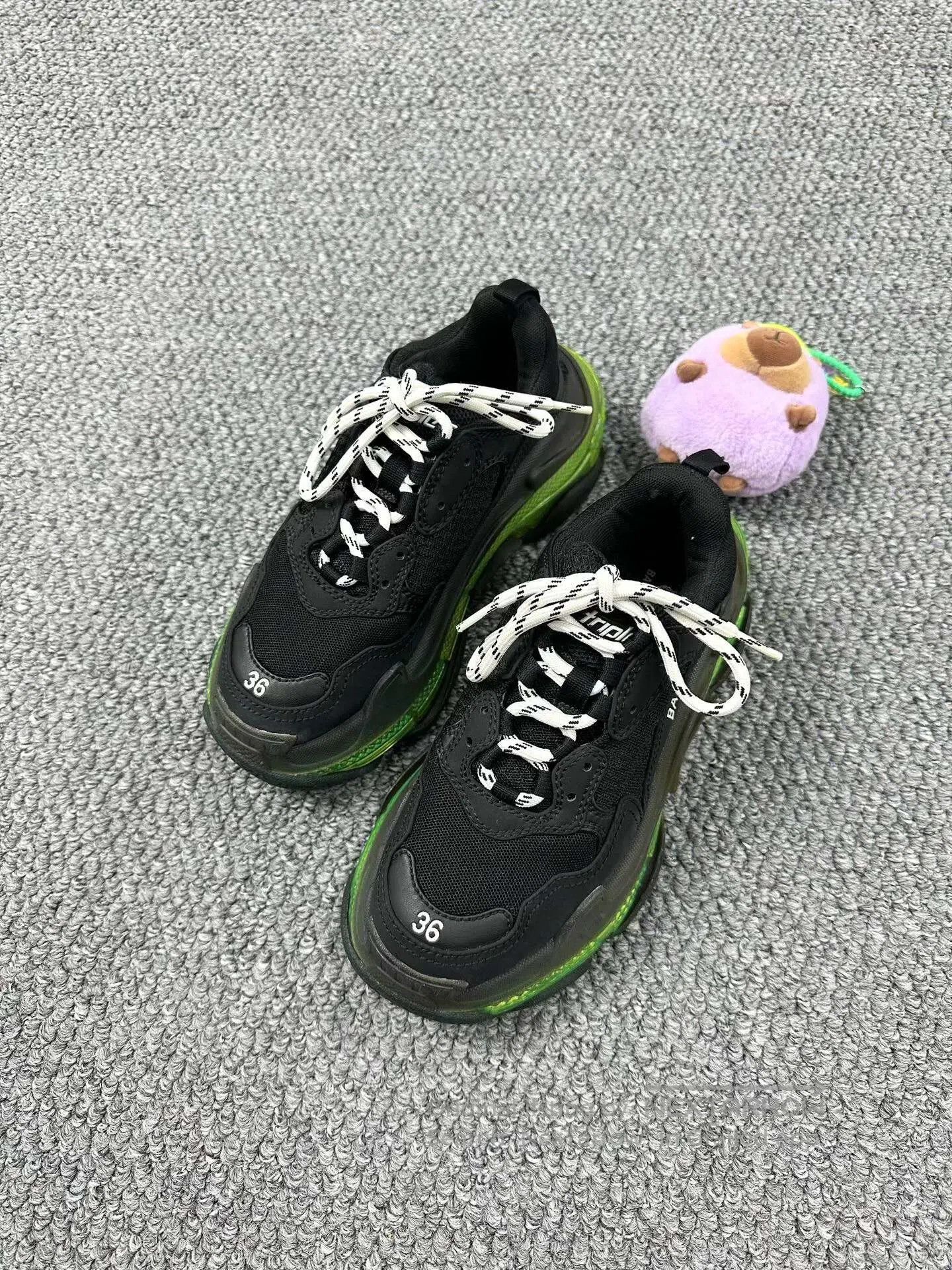 Balenciaga Balenciaga Black and Green Dad Shoes| Size US 5.5 / IT 35.5 - 1 Thumbnail