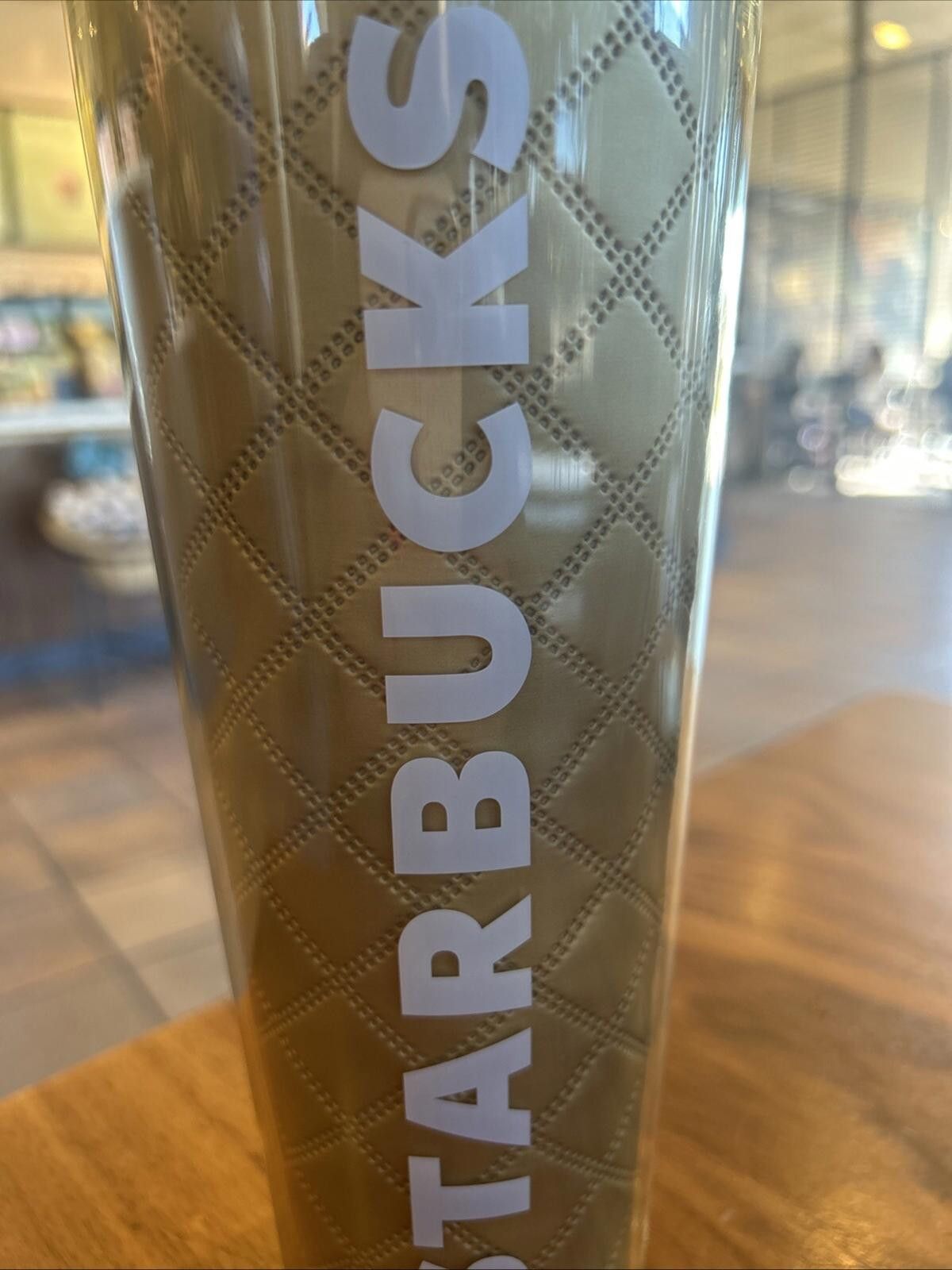 Designer 2024 STARBUCKS HOLIDAY METALLIC GOLD QUILTED TUMBLER CUP Size ONE SIZE - 3 Thumbnail