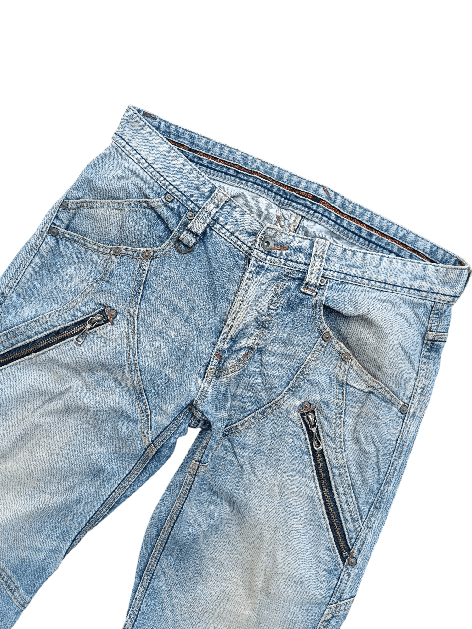 Japanese Brand Nicole Club For Men Multi Pocket Flared Jeans Size US 30 / EU 46 - 8 Thumbnail