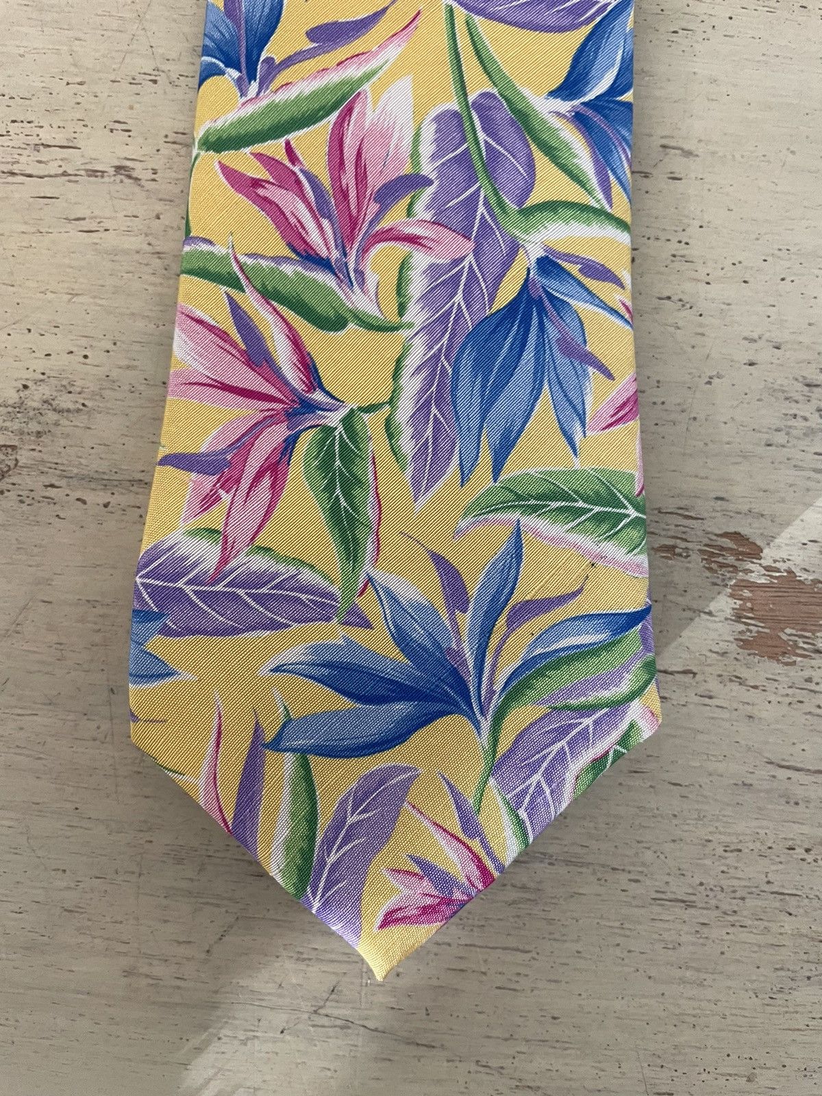 Ralph Lauren Purple Label Floral Print Silk Tie Size ONE SIZE - 4 Thumbnail